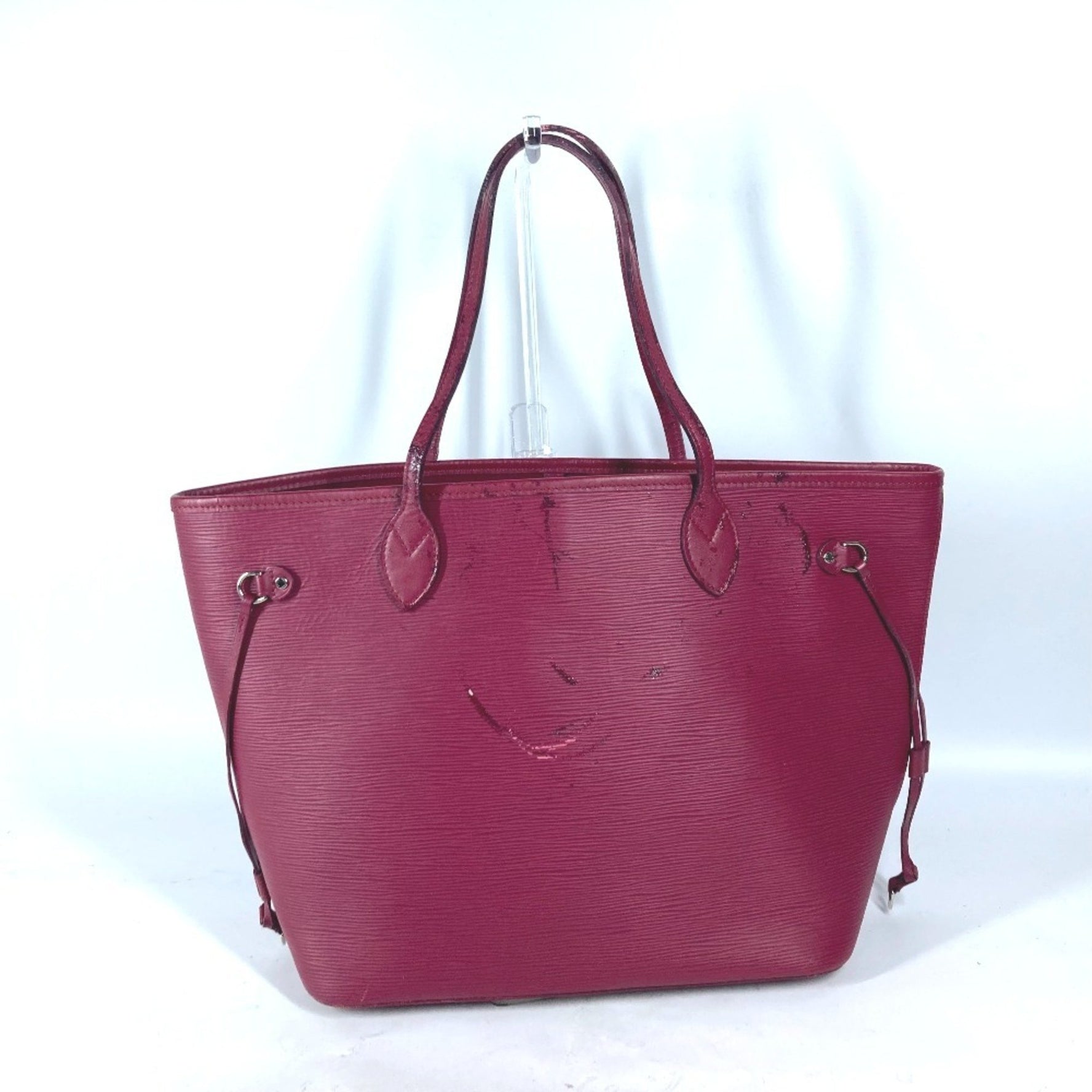 Louis Vuitton Epi Neverfull MM Shoulder Bag Tote Leather Men's Fuchsia