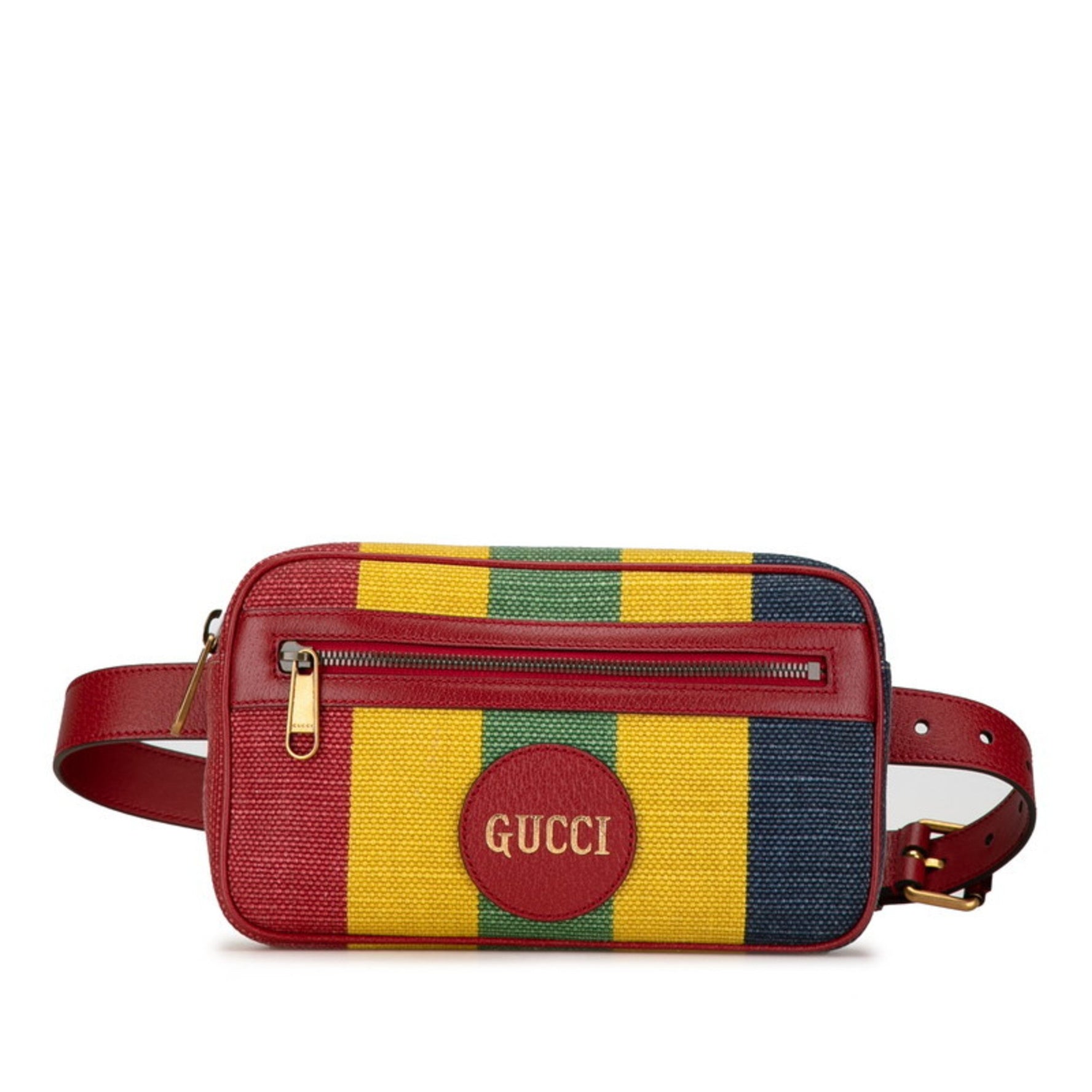 Gucci Baiadera Waist Bag Body Multicolor Canvas Leather