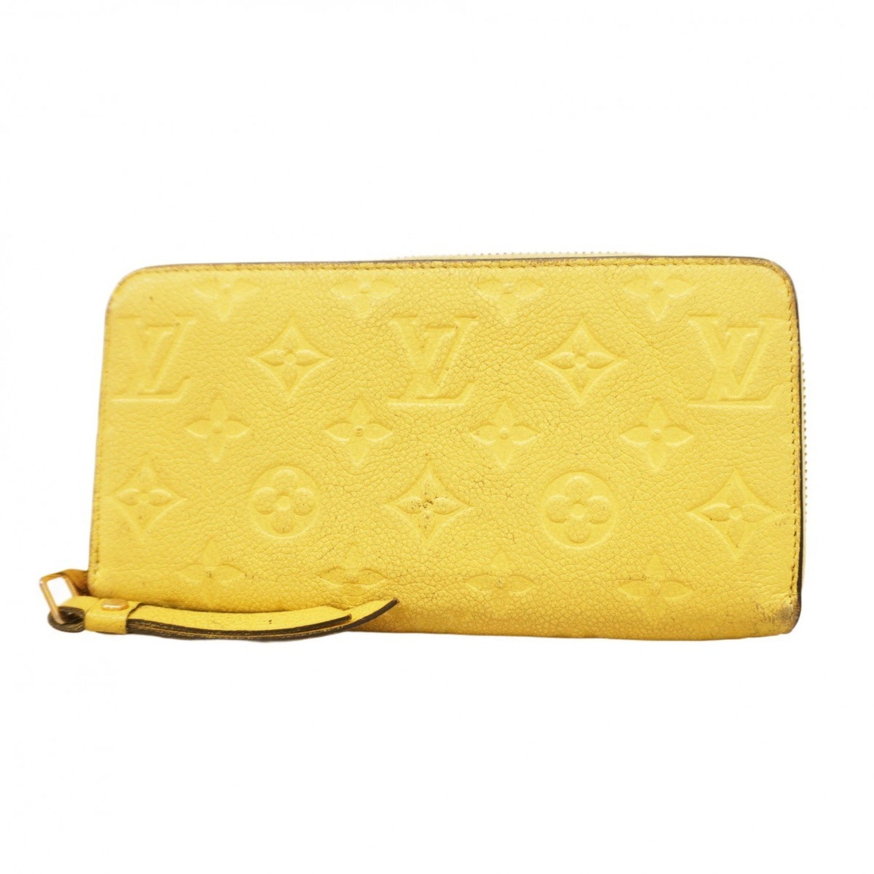 Louis Vuitton Monogram Empreinte Zippy Wallet Citrine