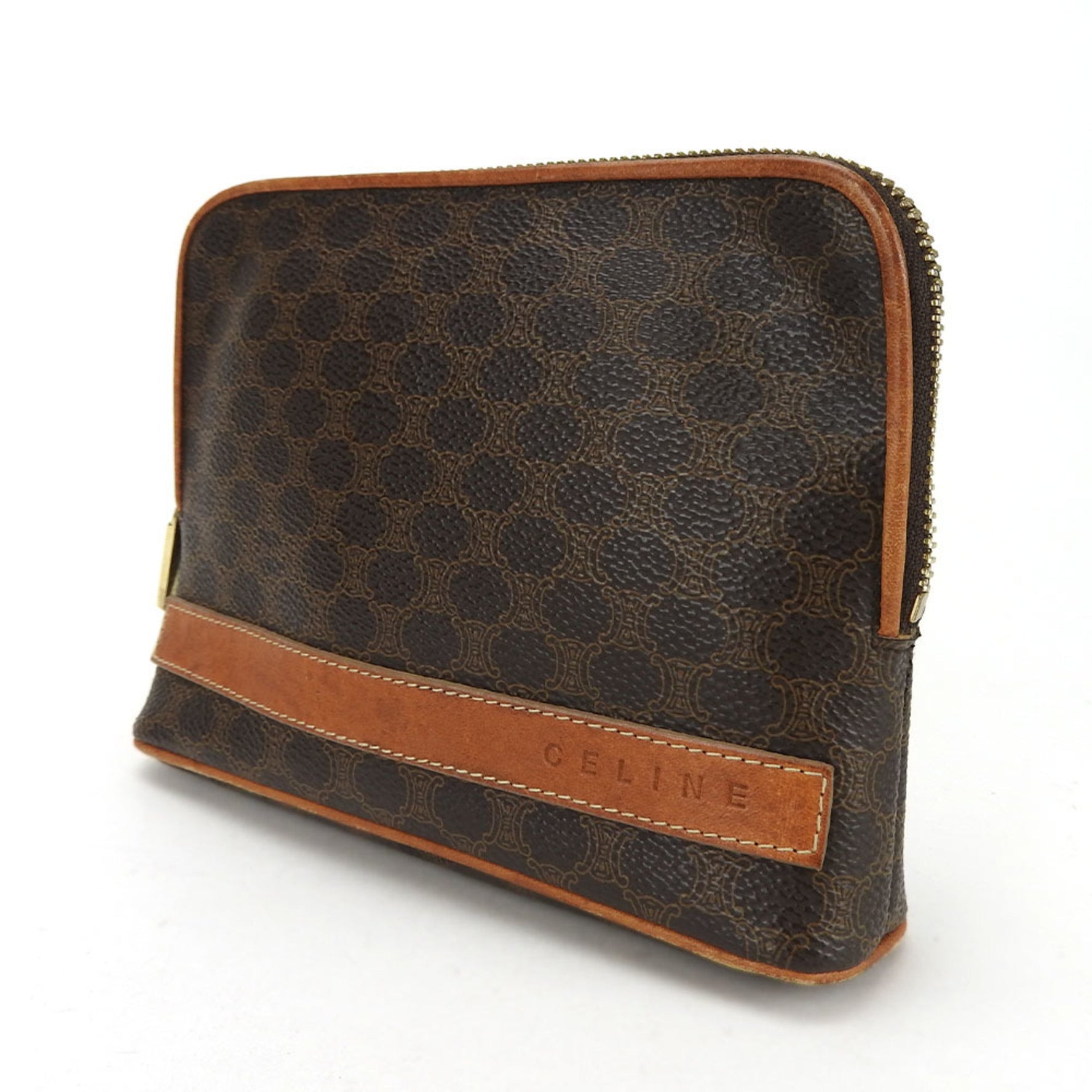 Celine pouch, macadam leather, accessories