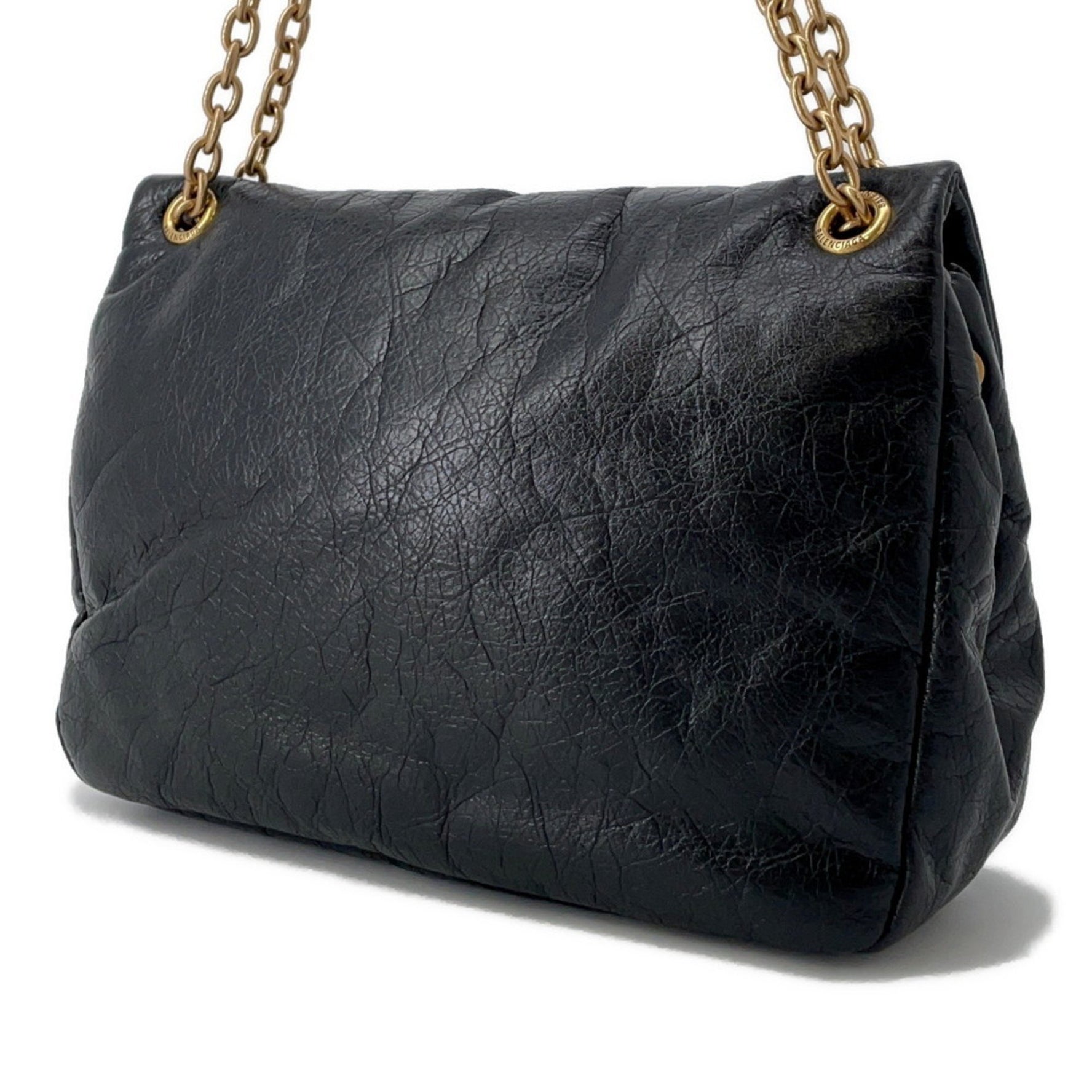 Balenciaga Monaco BB Chain Shoulder Bag in Leather -