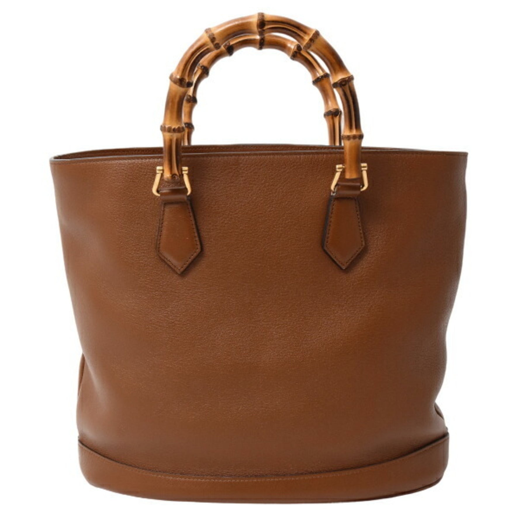 Gucci Bamboo Diana Bucket-Shaped Medium Tote Bag in Brown Leather (GUCCI