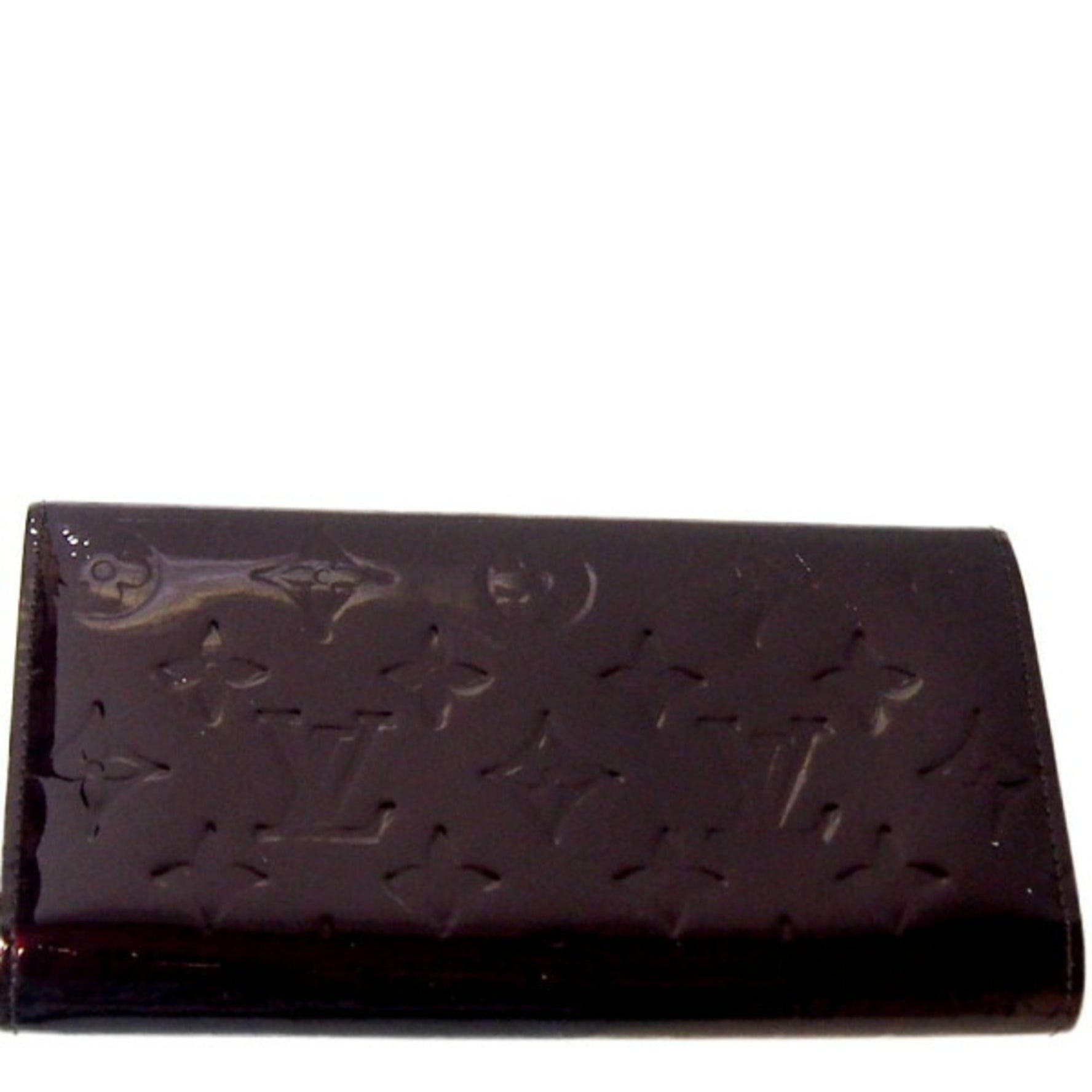 Louis Vuitton Portefeuille Sala Vernis with bi-fold zipper Amaranto long wallet LV