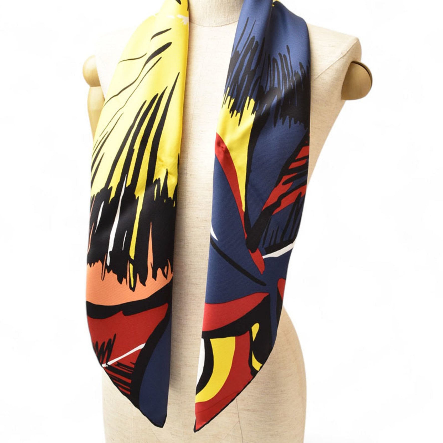 LOEWE Scarf Muffler Unused Silk Botanical Print Multi