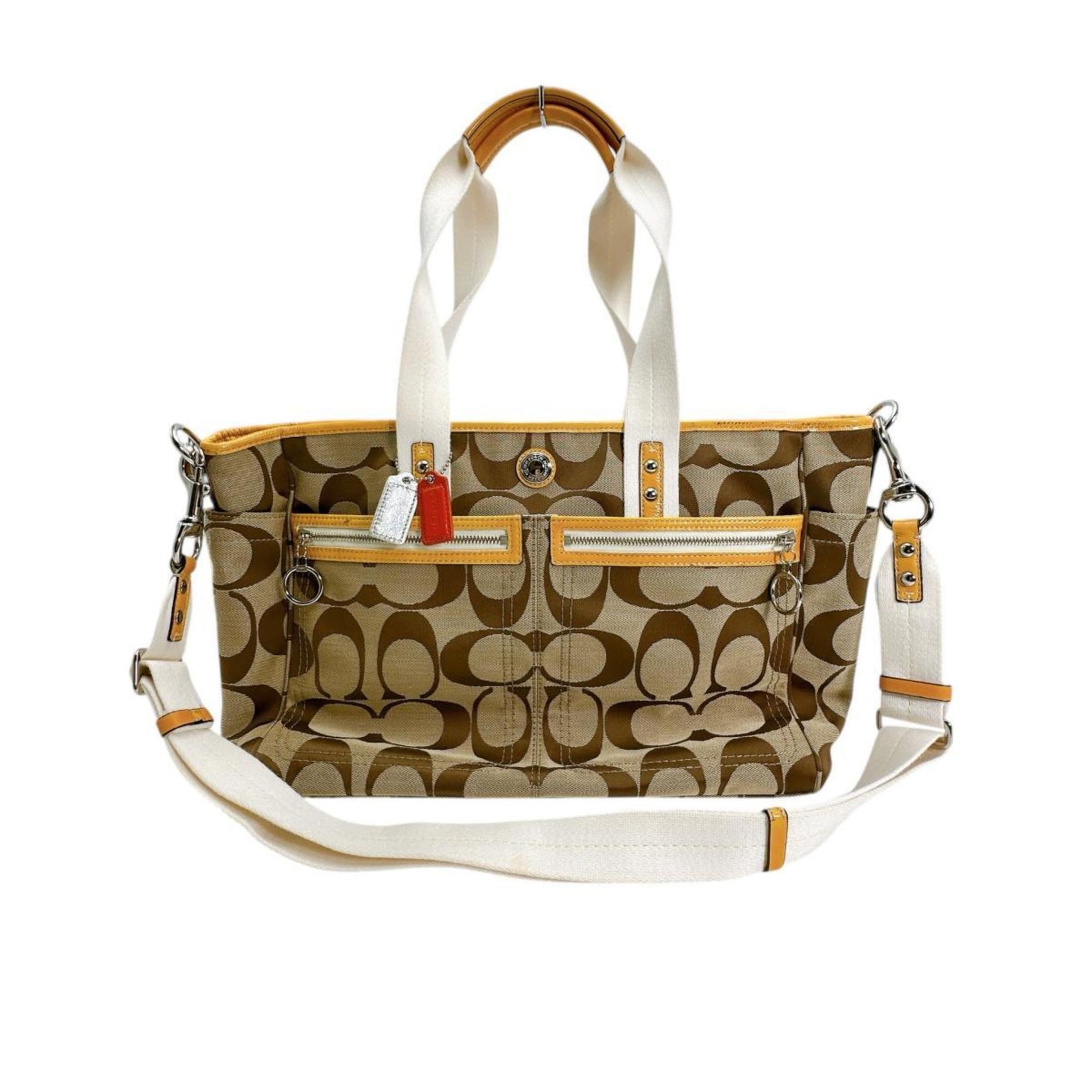 Coach Shoulder Bag Handbag Large Capacity Canvas