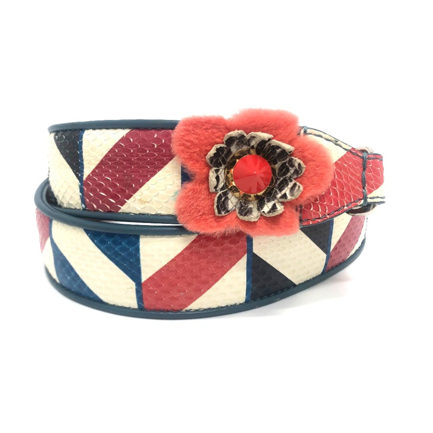 Fendi Flower studs bags bag accessories Shoulder strap Multicolore x Multicolore x SilverHardware