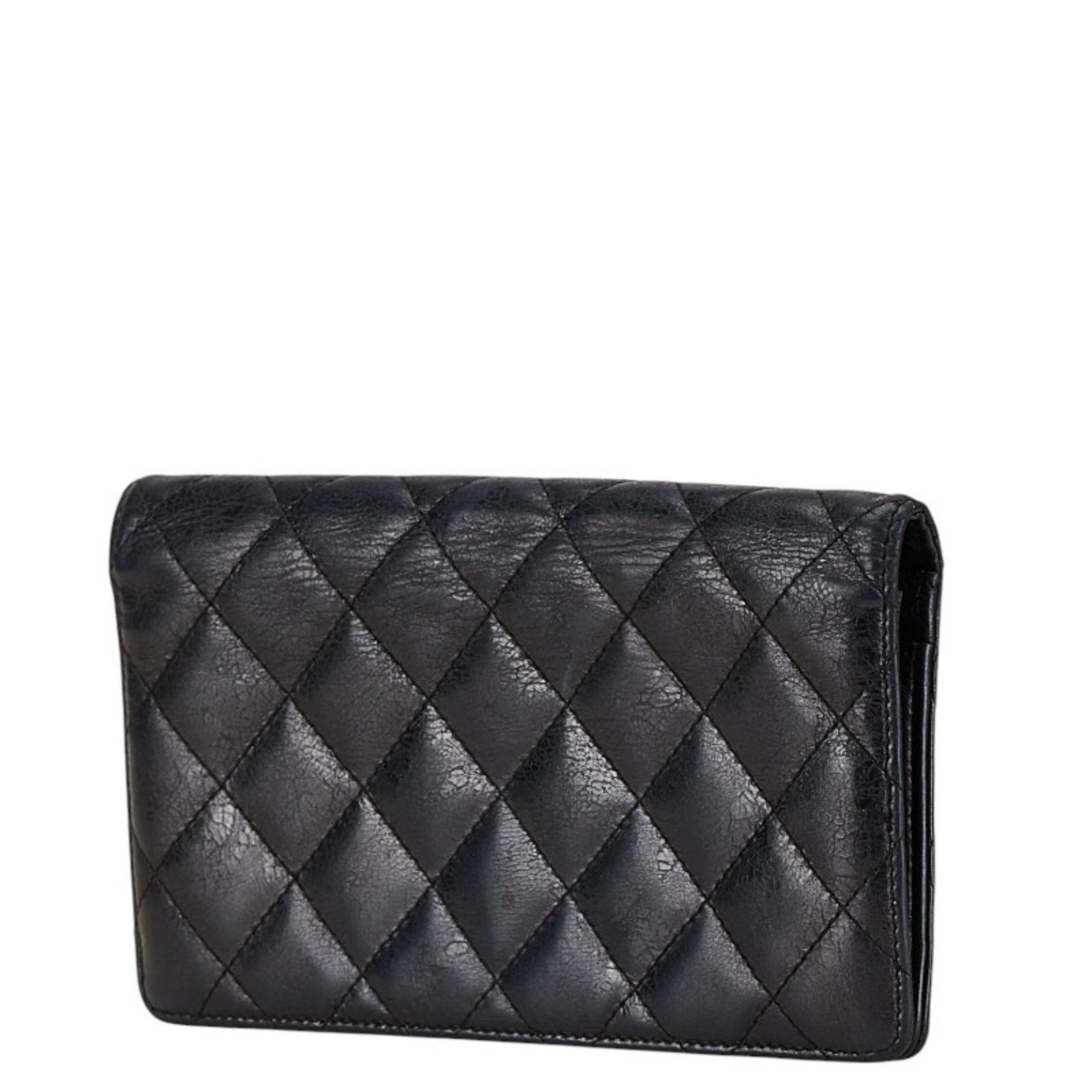 CHANEL Matelasse Long Wallet Lambskin