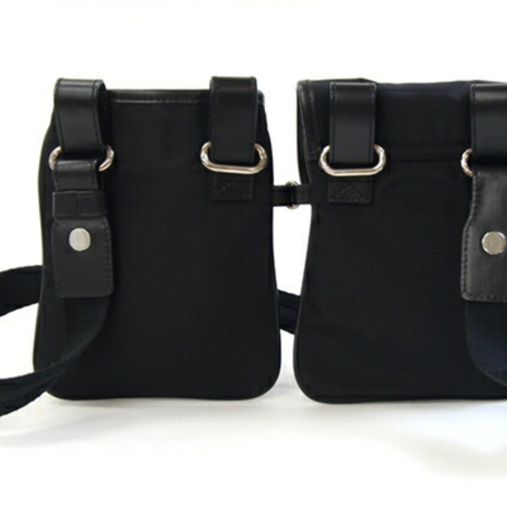 BALLY Shoulder Bag Nylon Canvas Leather Waist Hip