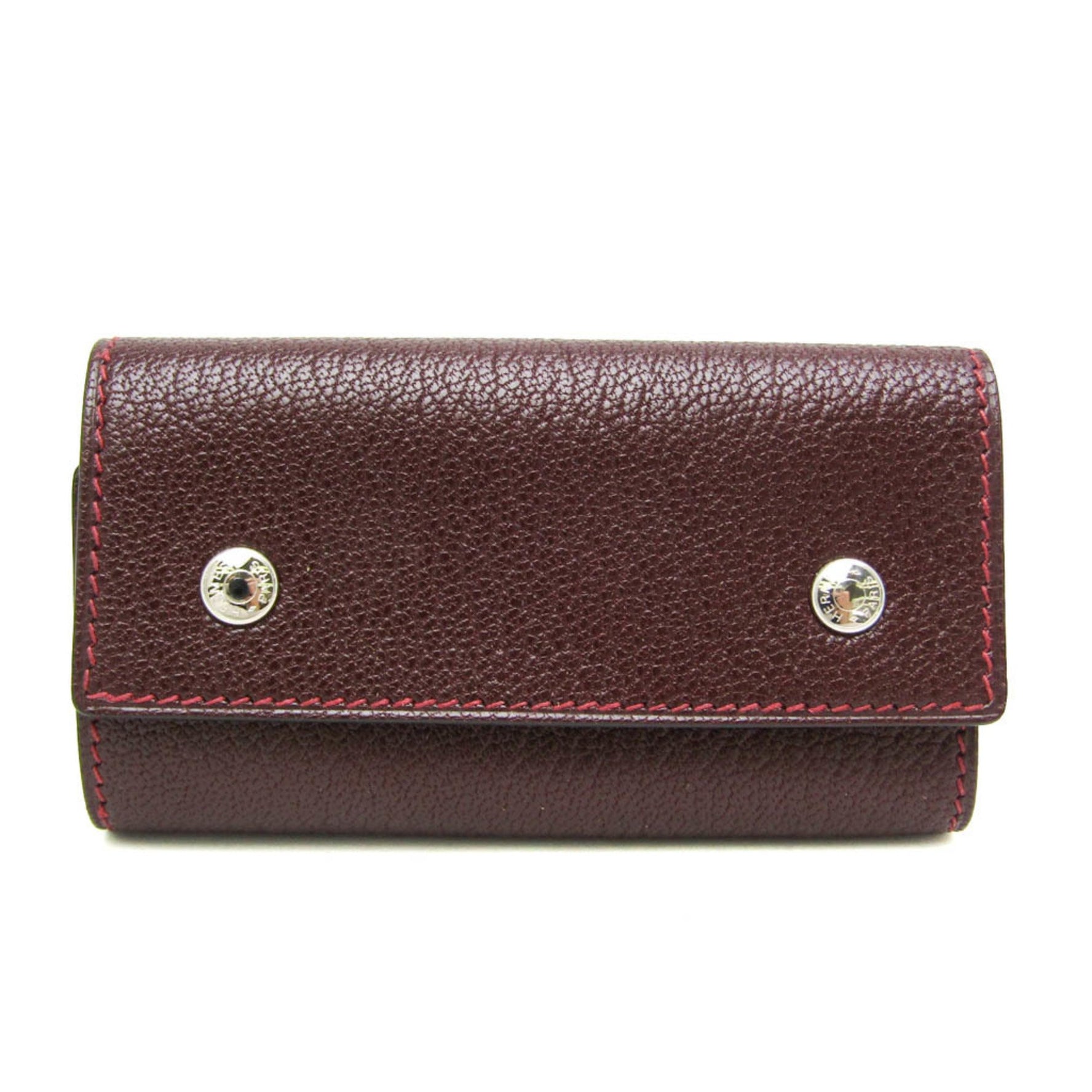 Hermes Serie Men,Women Chevre Leather Key Case