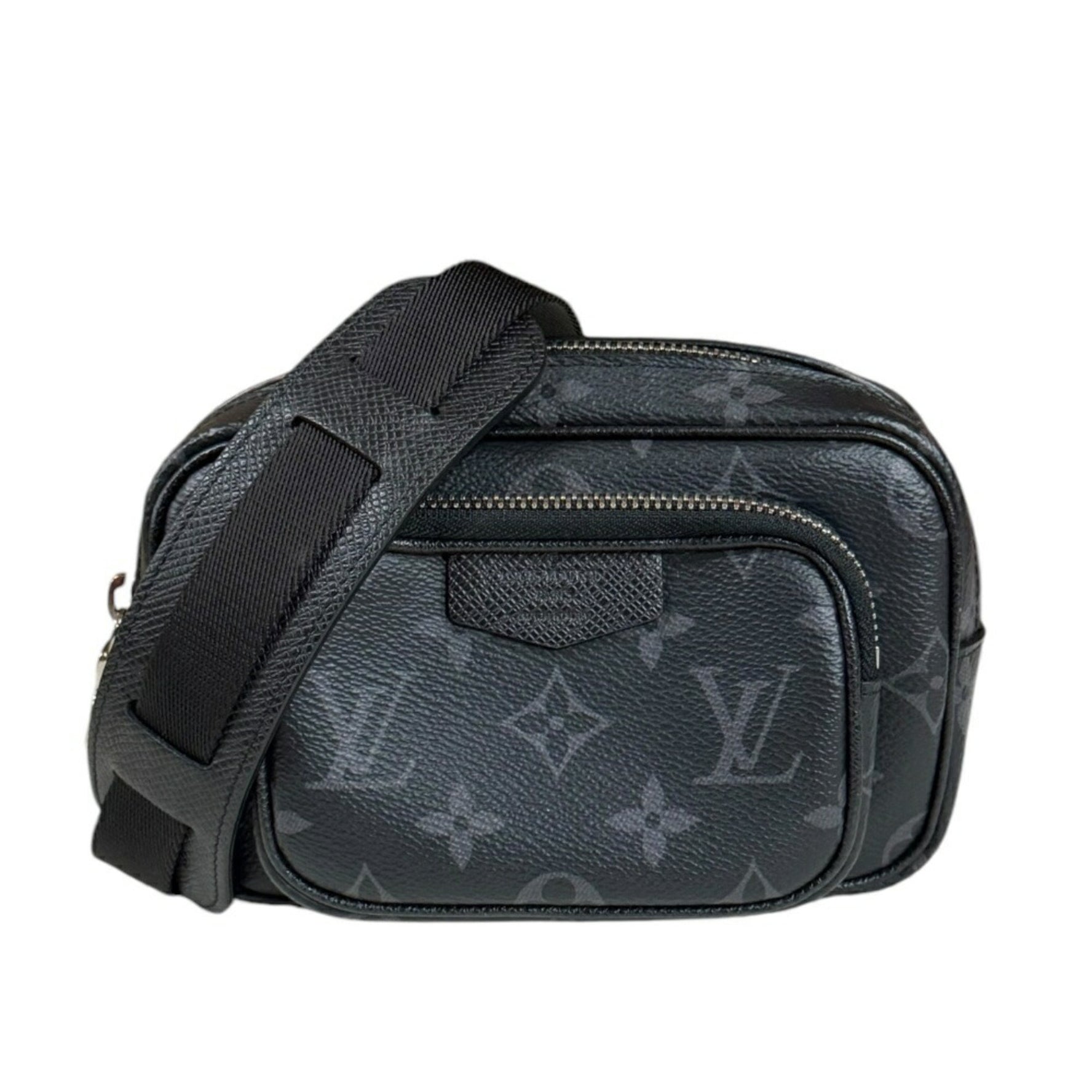 Louis Vuitton Outdoor Pochette Taiga Rama Shoulder Bag Monogram Eclipse Black
