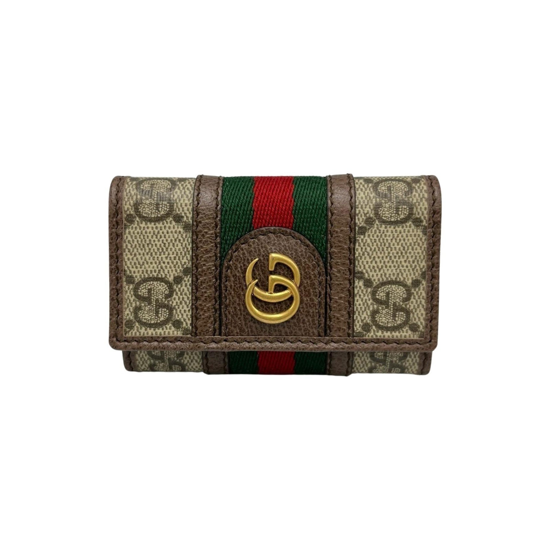 Gucci GG Marmont key case in Supreme canvas