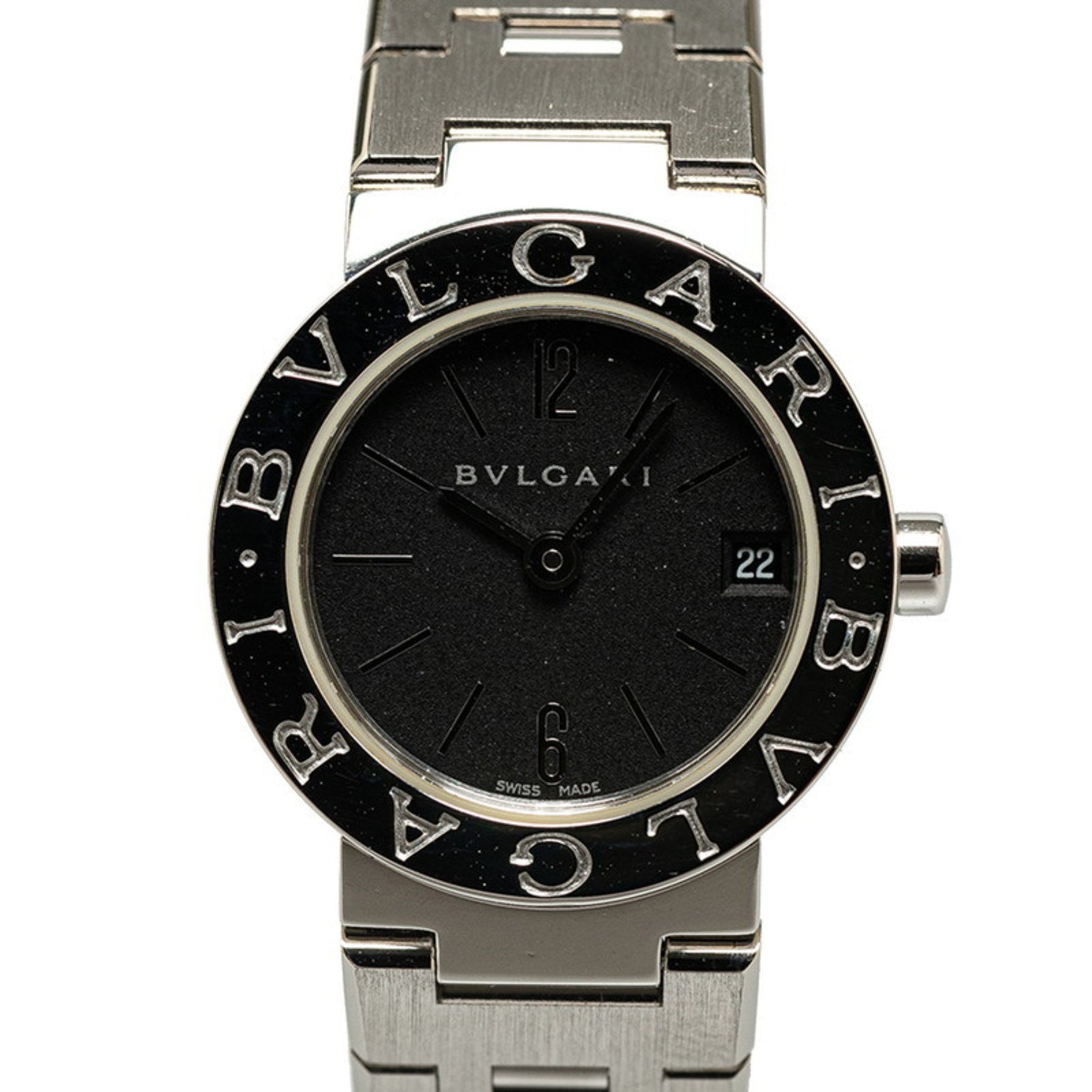 BVLGARI Watch Quartz Black Dial Stainless Steel