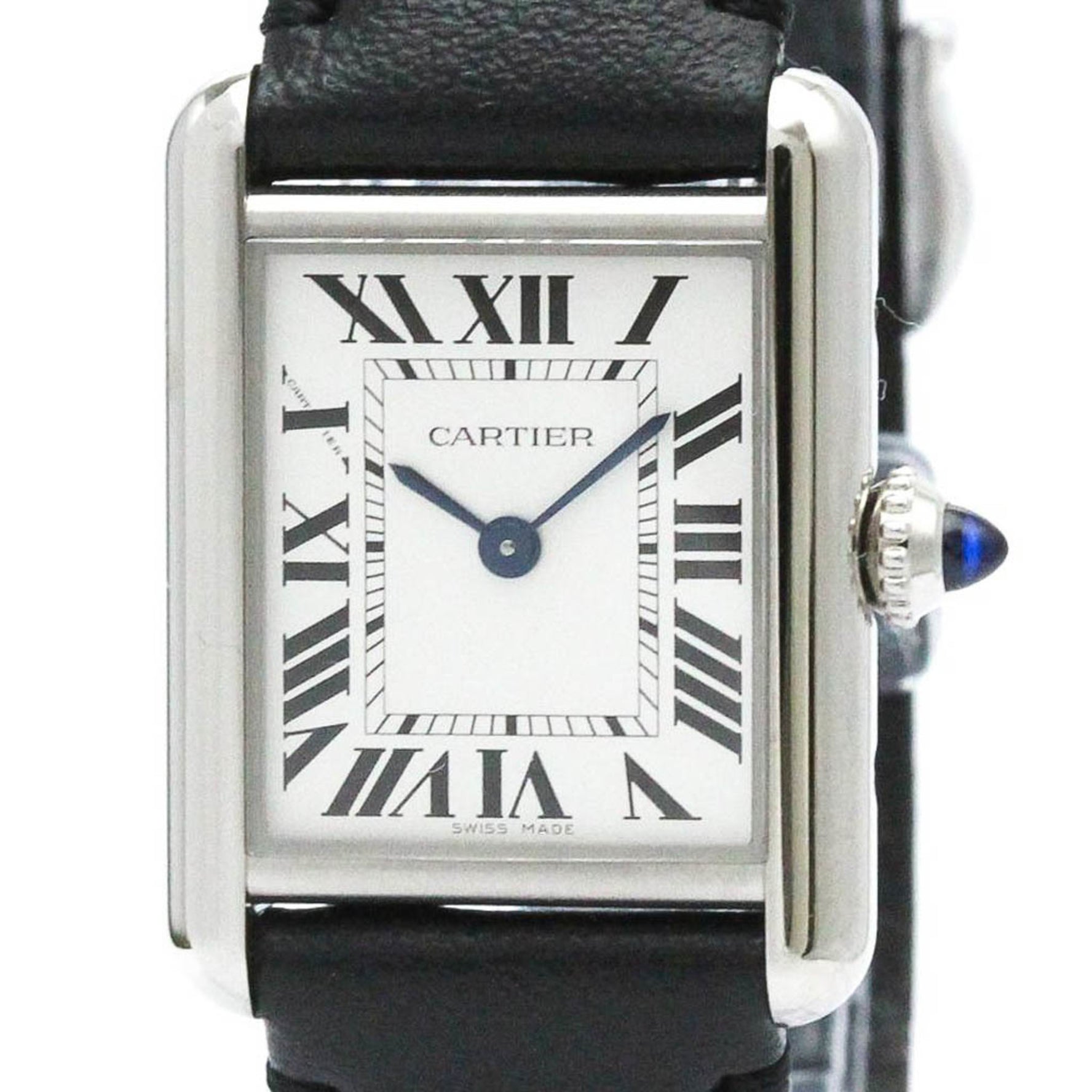 Polished CARTIER Tank Must SM Steel Solar Ladies Watch