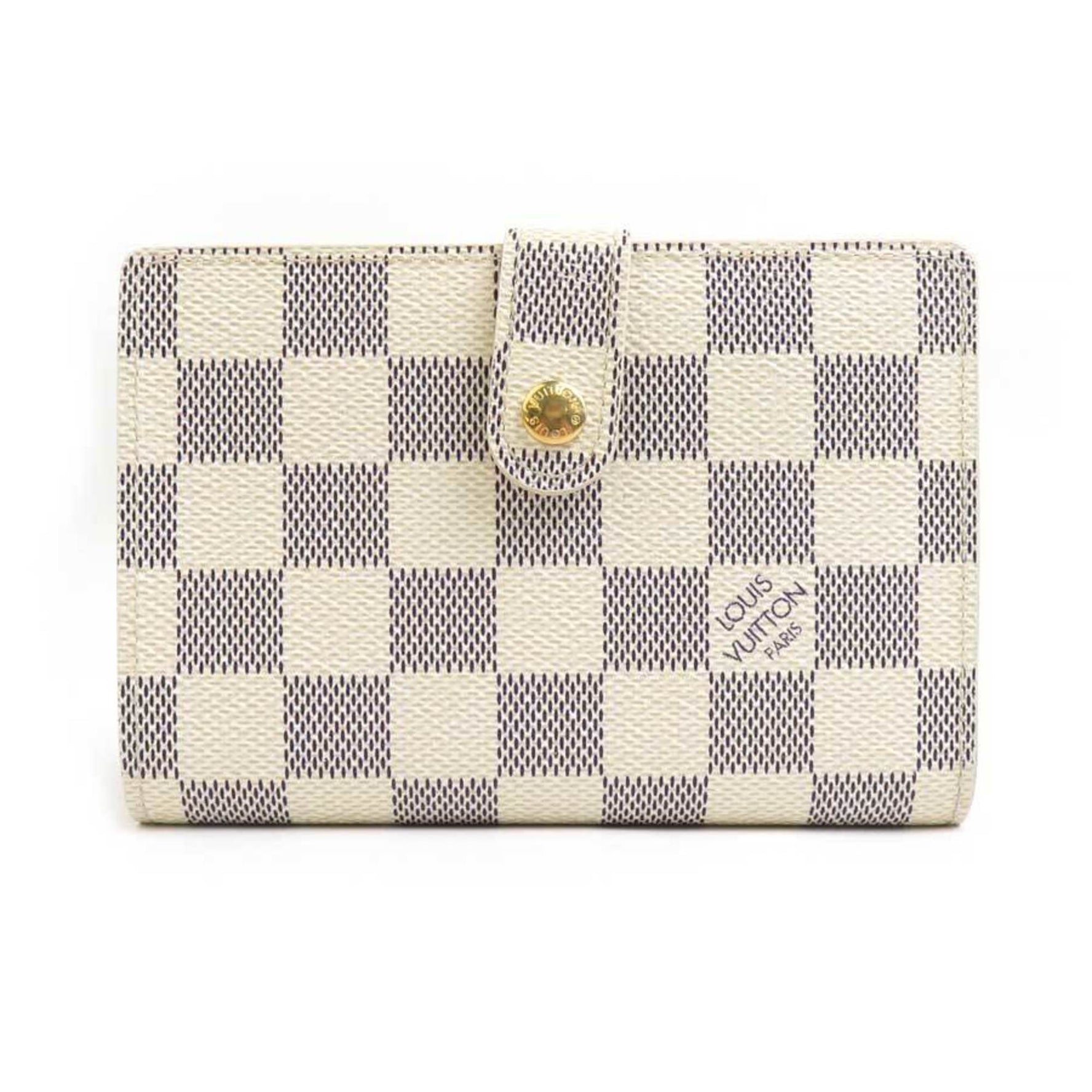 Louis Vuitton Bi-fold wallet Damier Azur Portefeuille Viennois canvas Ivory Men's