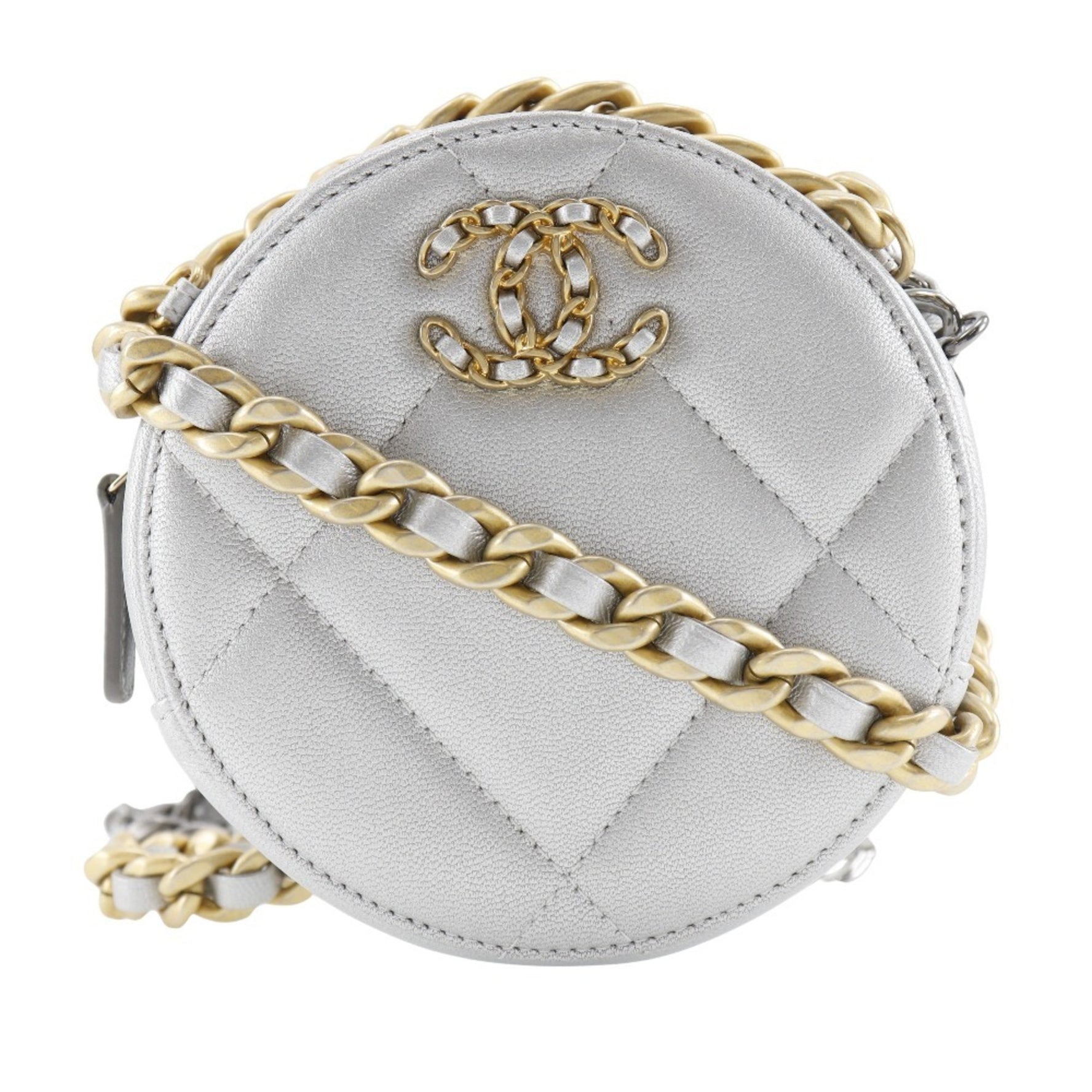 Chanel 19 Shoulder Bag Chain Clutch Calf