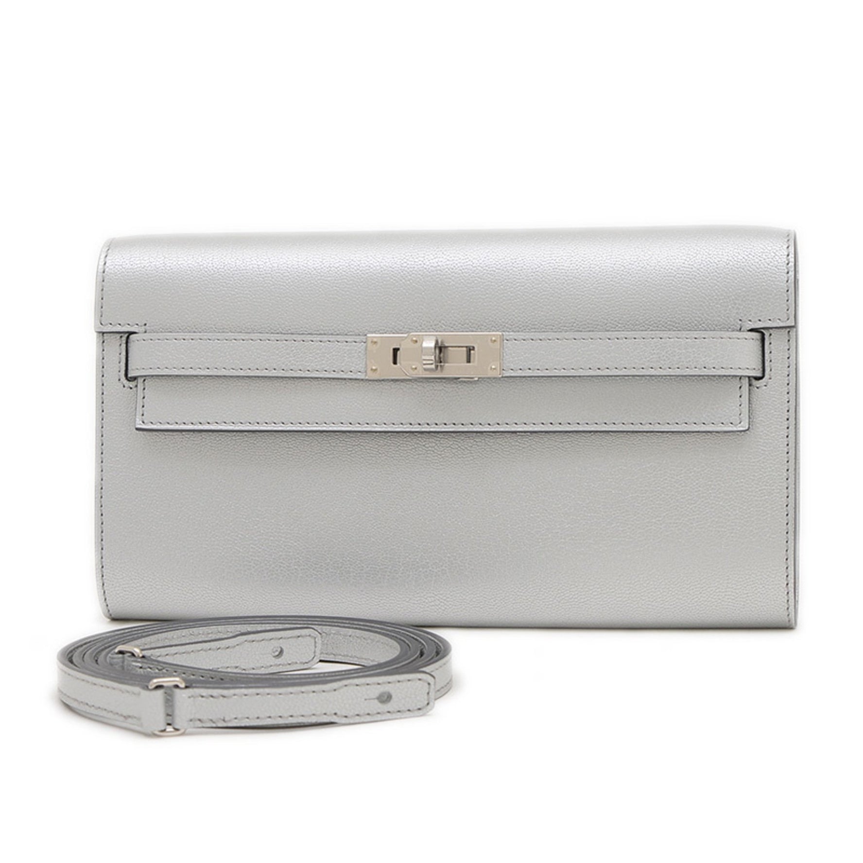 Hermes Hermès Kelly To Go Chevre Shamqila Shoulder Bag with Silver Hardware and K Stamp