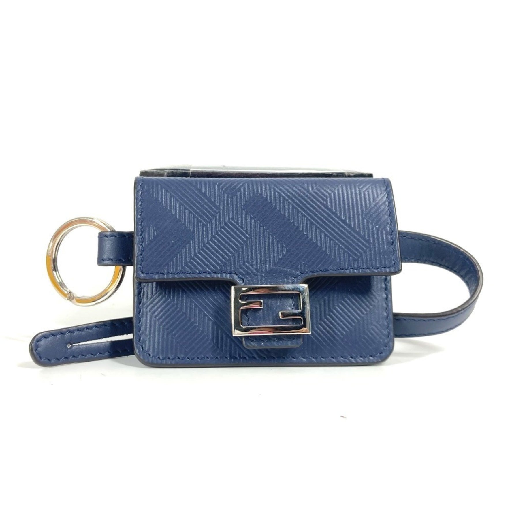 FENDI Bucket Bag Key Ring Holder Charm Leather Men's