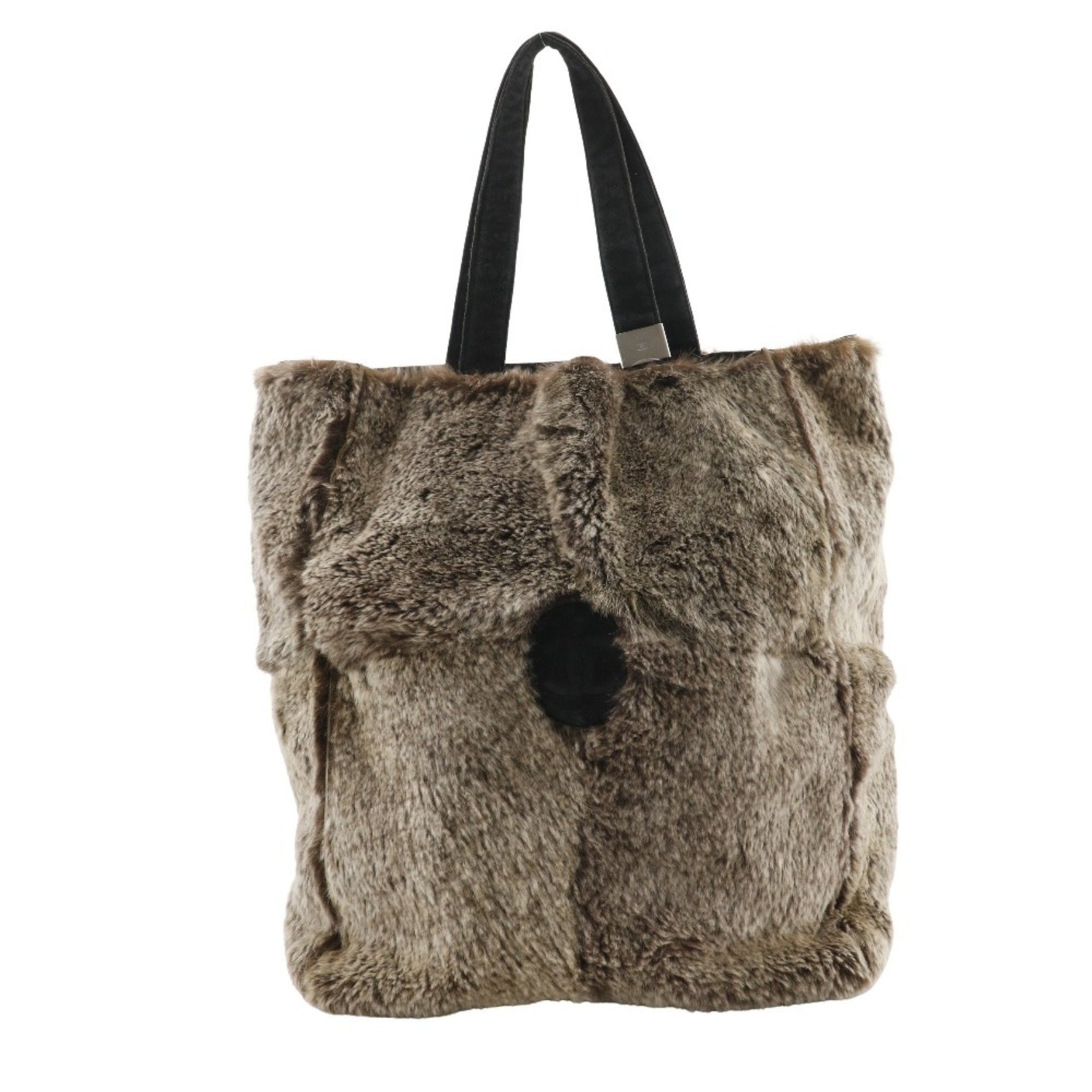 CHANEL COCO Mark Handbag Tote Bag Rabbit Fur