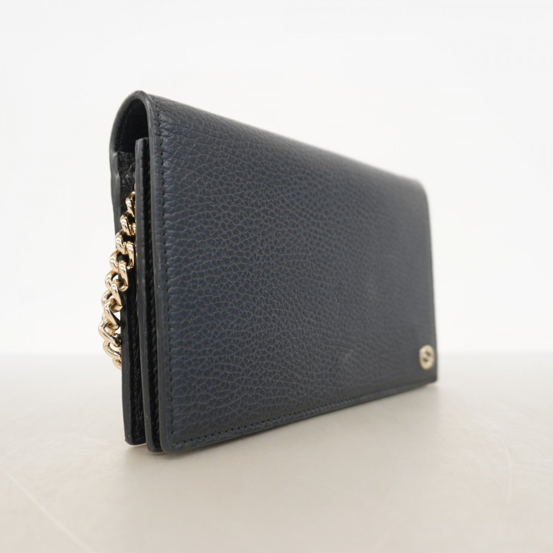 Gucci Interlocking G Shoulder Wallet 2067 Leather Champagne