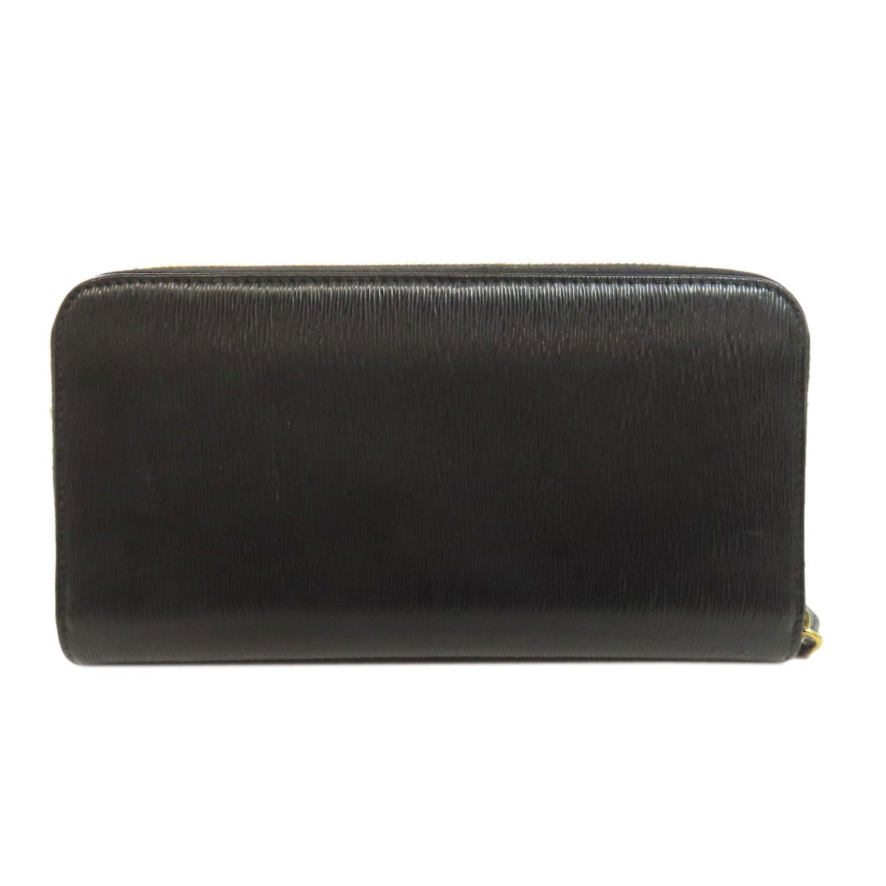 Prada Round Long Wallet Leather