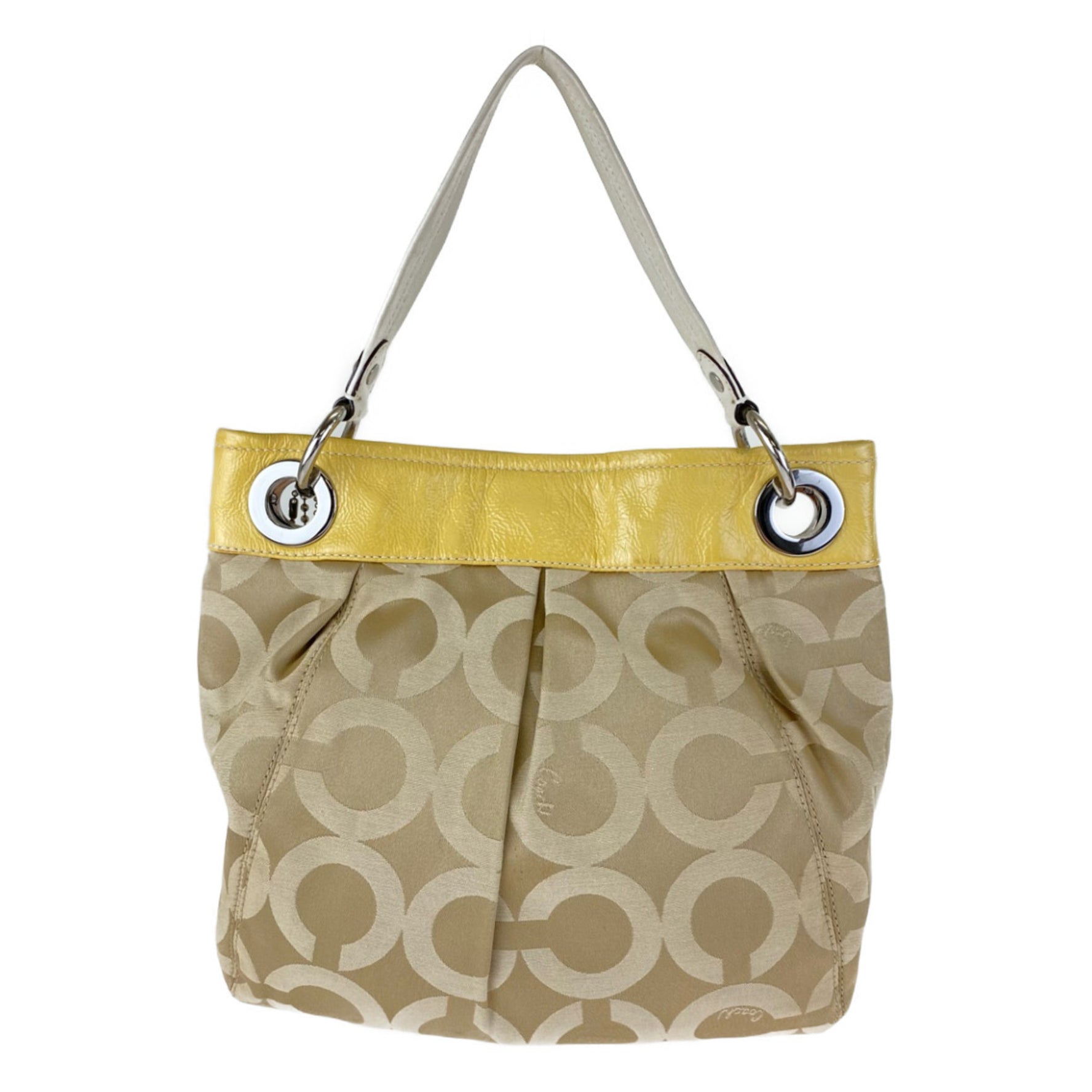 COACH Op Art crossbody canvas enamel hobo shoulder bag handbag