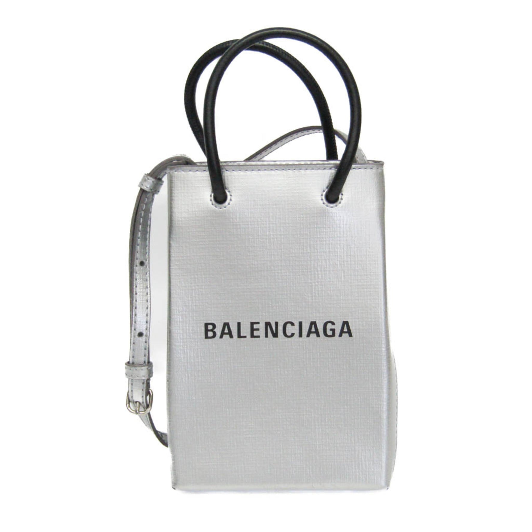 Balenciaga Shopping Phone Holder Shoulder Mini Bag Women,Men Leather Shoulder Bag