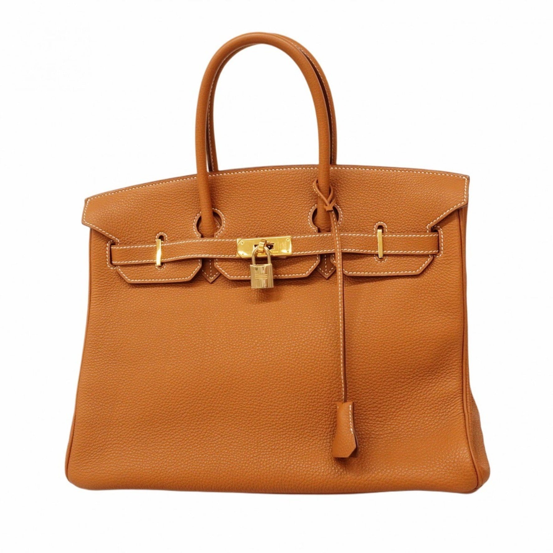 Hermes Hermès Birkin 35 Togo Gold Handbag (J Stamp) for Women