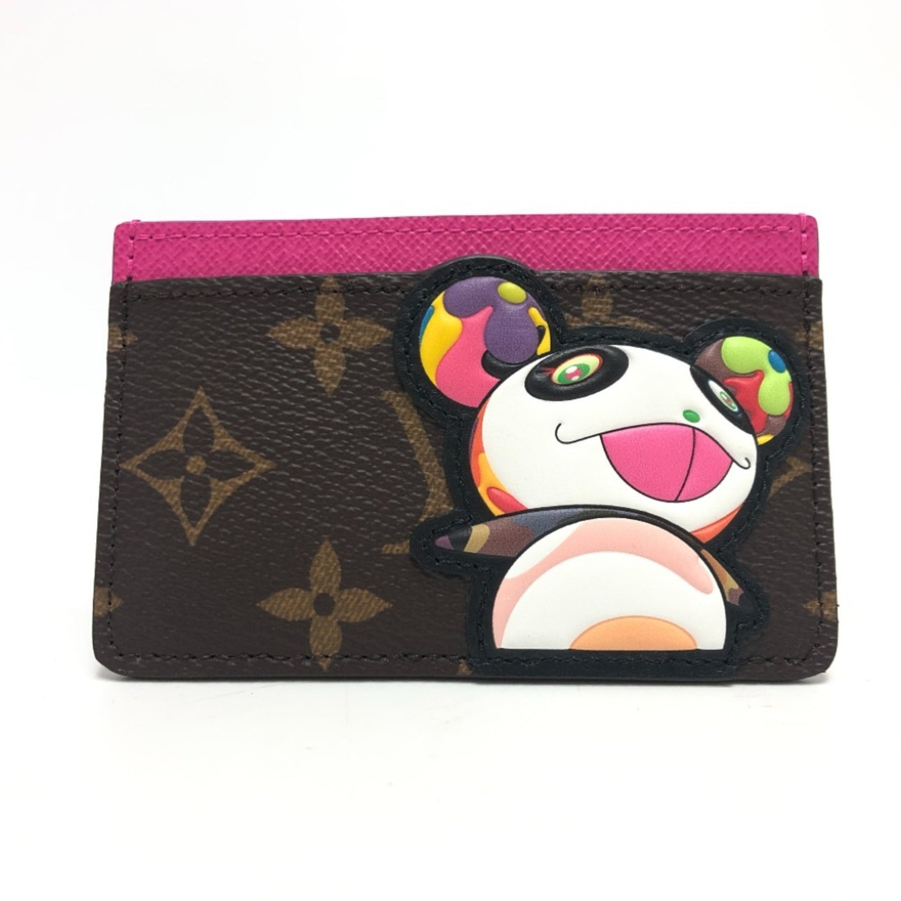 Louis Vuitton LV x TM Porte Carte Sample Takashi Murakami Panda Business Card Holder/Card Case Monogram Canvas Men's Brown