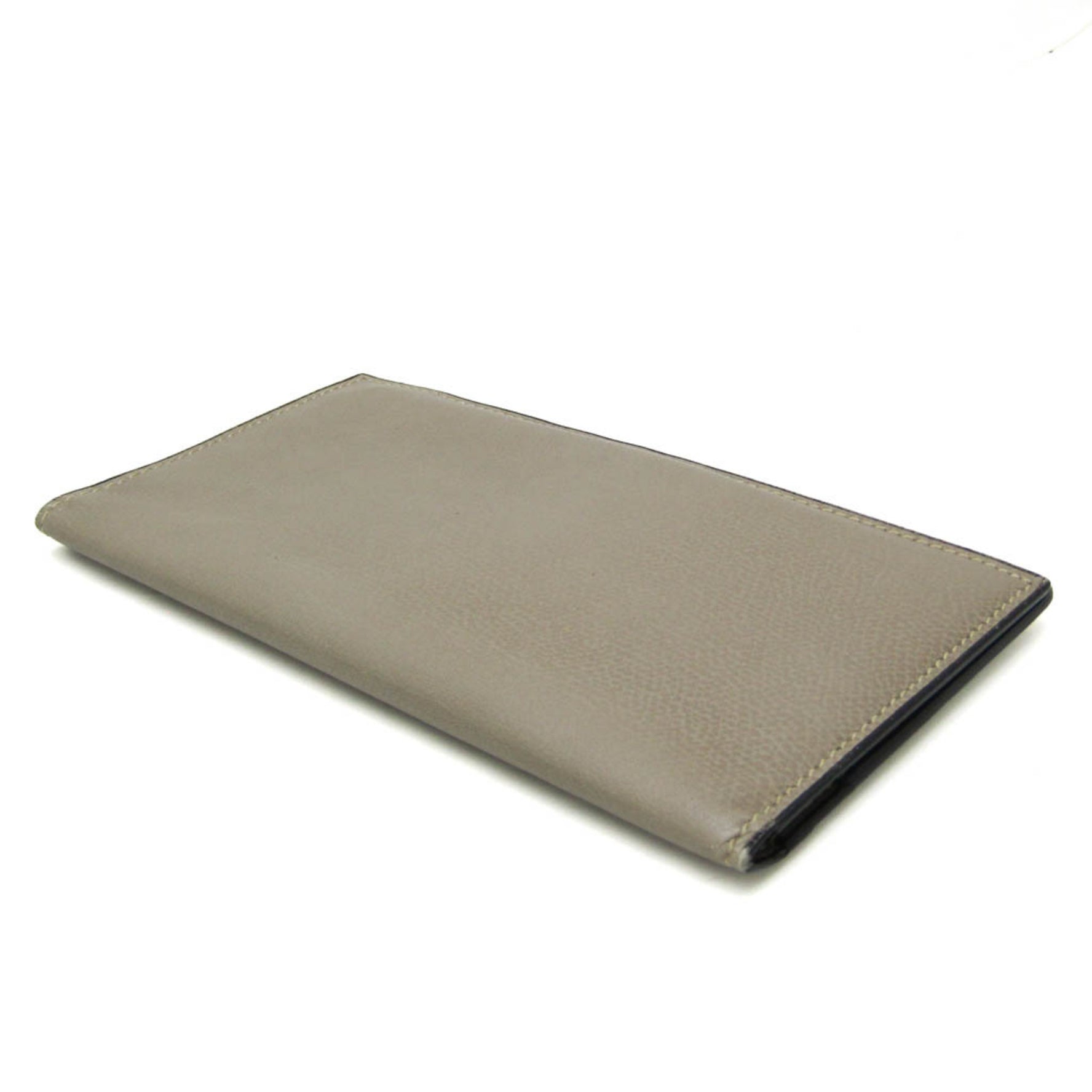 Valextra Vertical 12 Card V8L21 Men,Women Leather Long Bill Wallet (bi-fold) Grayish