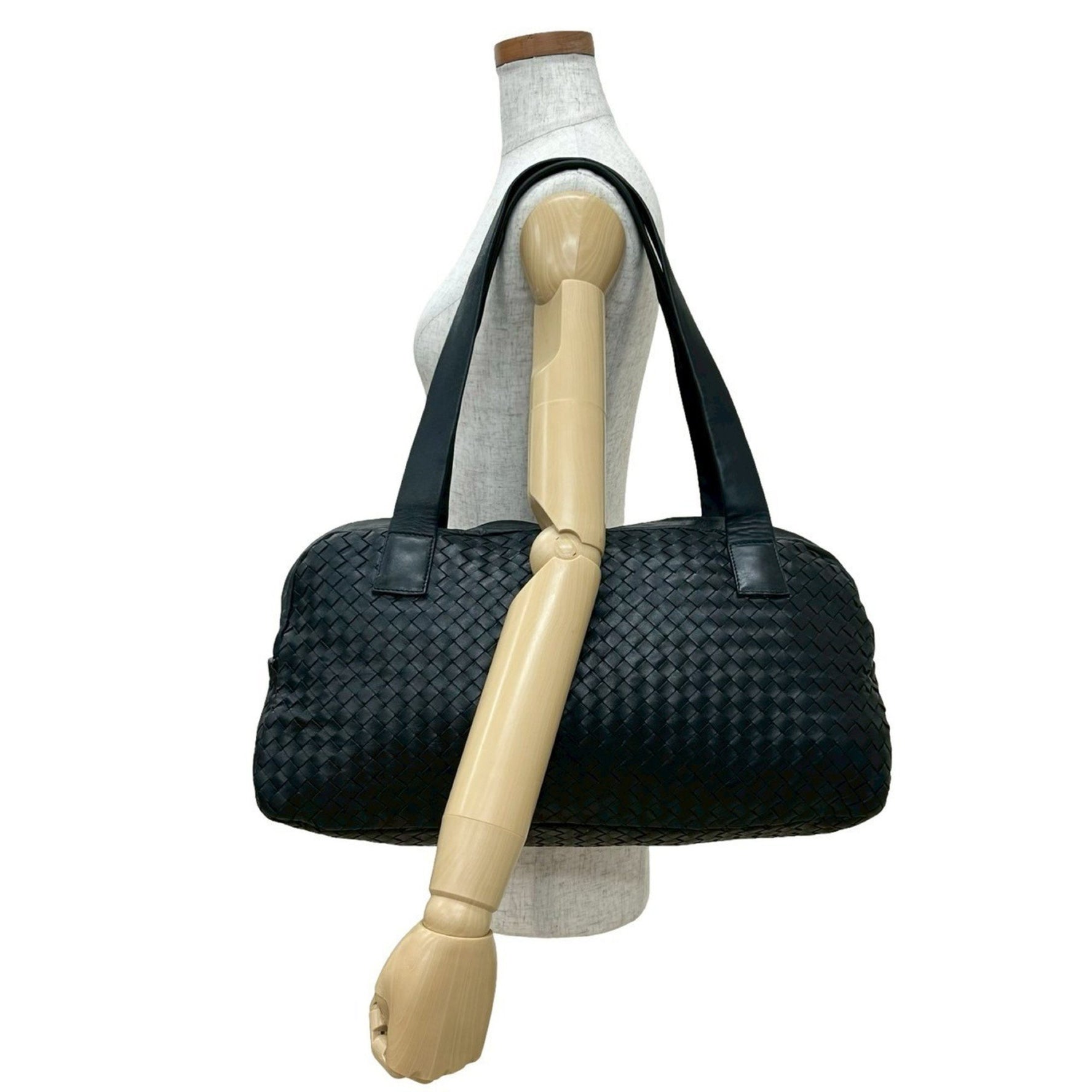 BOTTEGA VENETA Intrecciato Leather Boston Bag
