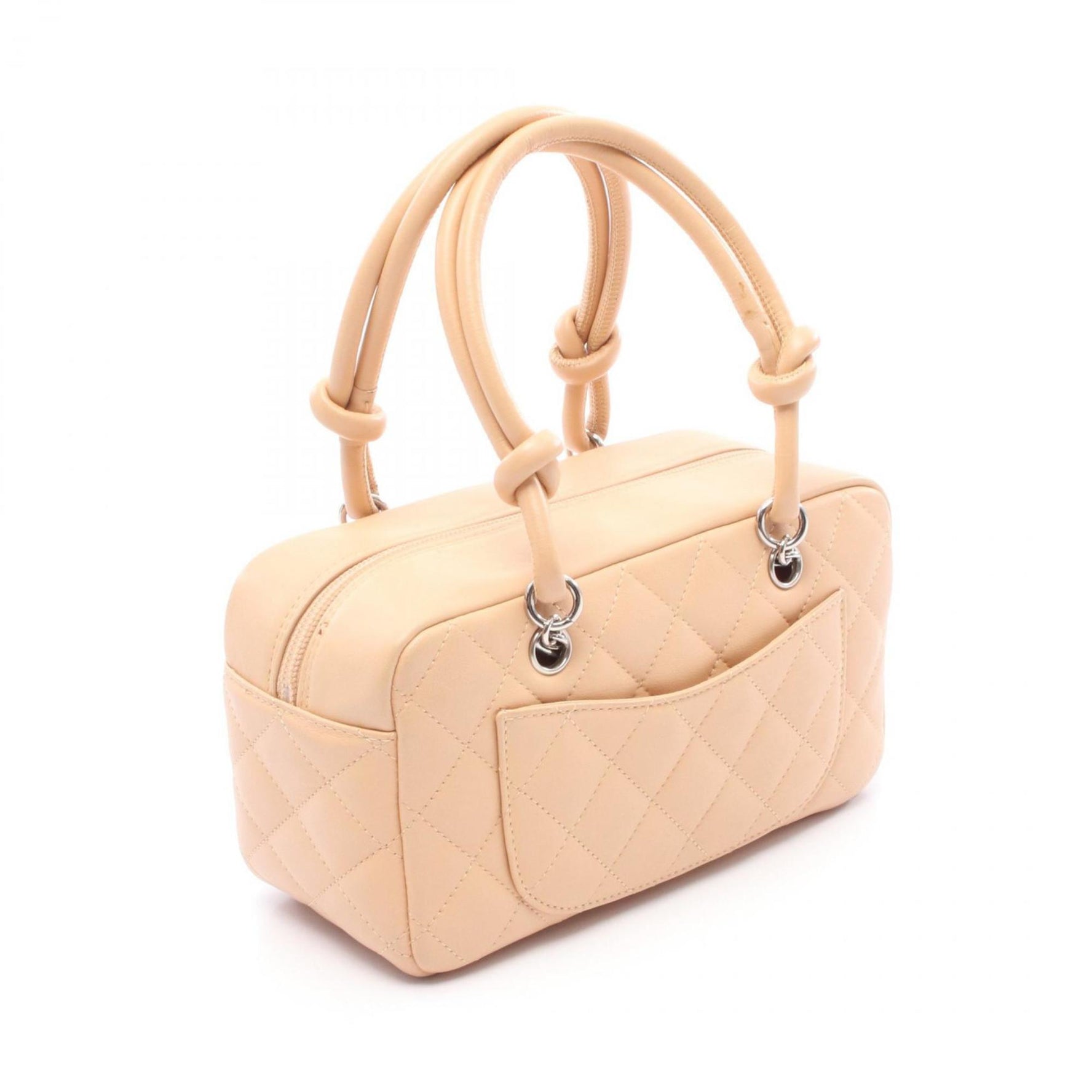 CHANEL Cambon Mini Bowling Bag, Handbag, Leather, Patent