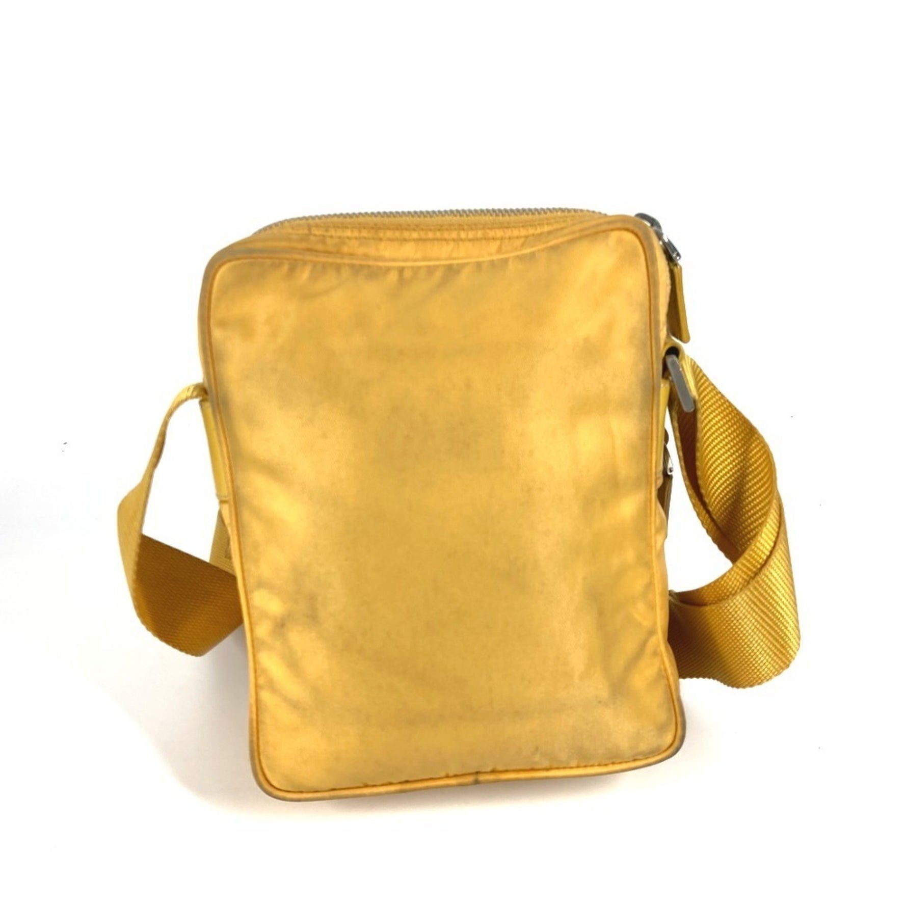 PRADA Triangle Logo Plate Bag Pochette Crossbody Shoulder Nylon Men's