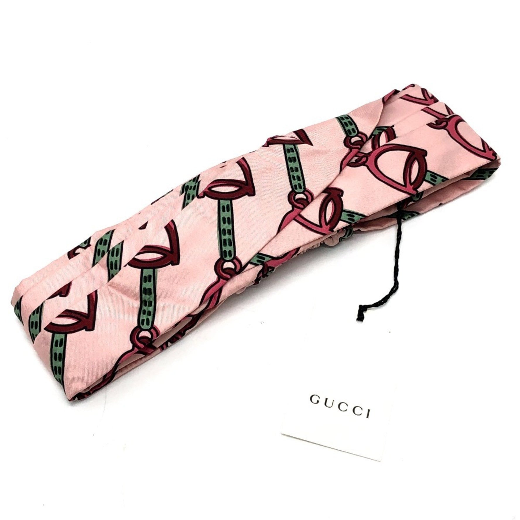 GUCCI Horsebit Silk Headband, Like New