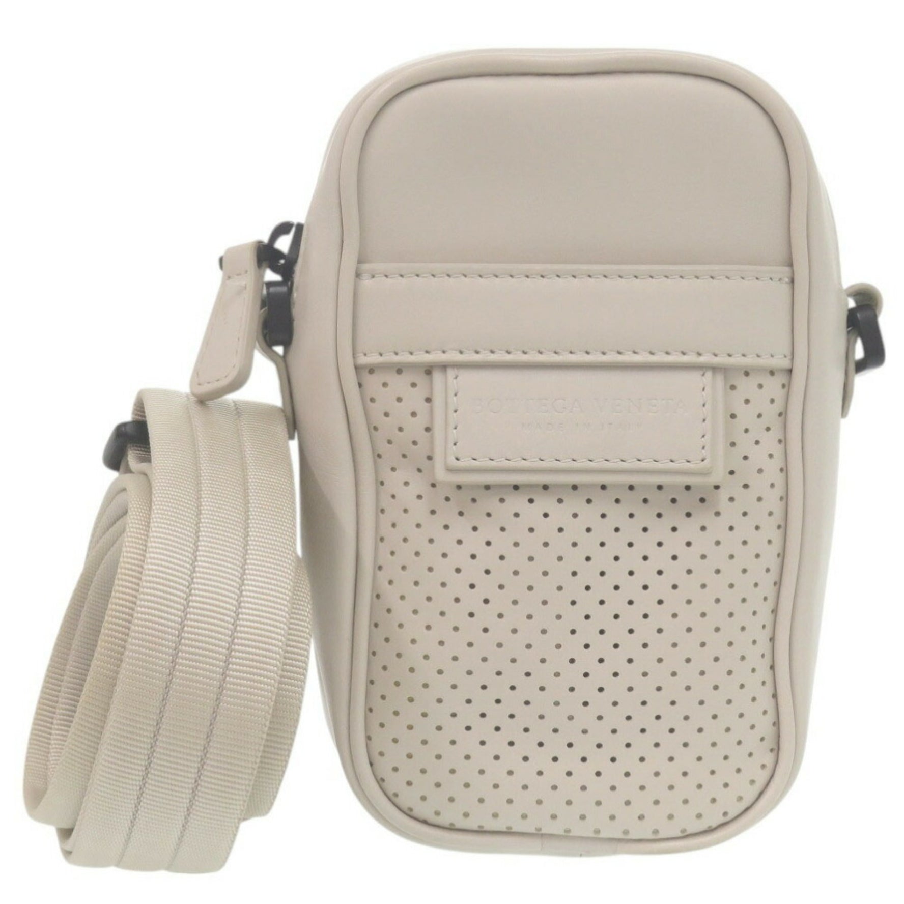 Bottega Veneta Leggero Leather Shoulder Bag White