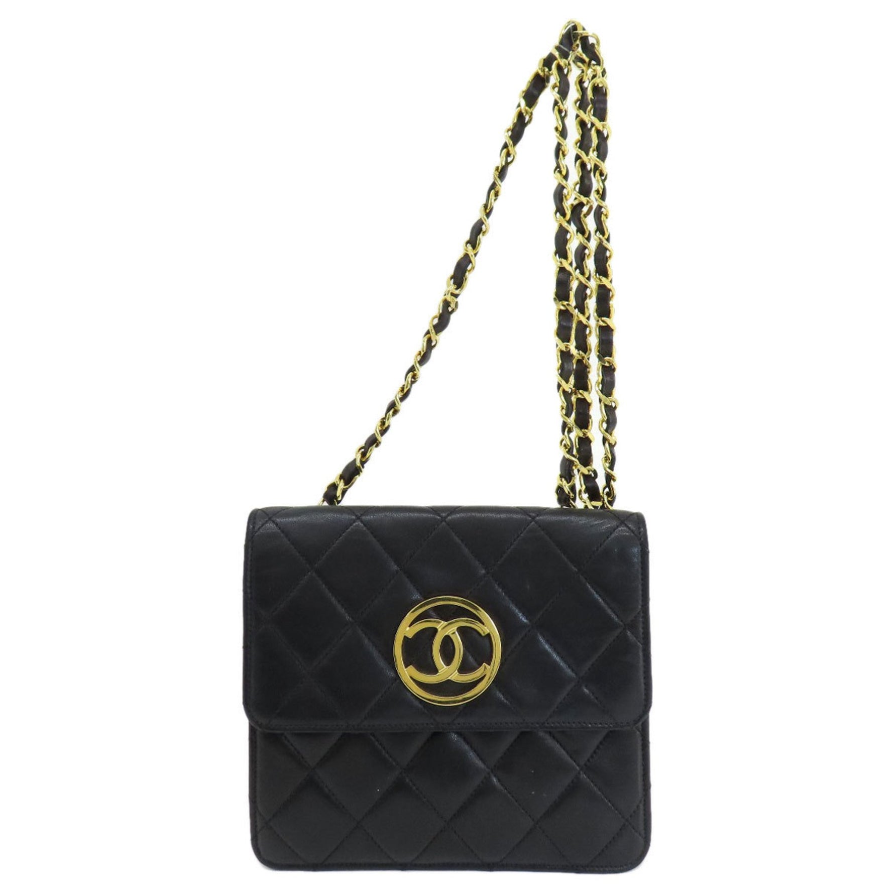 CHANEL Coco Mark Matelasse Shoulder Bag Lambskin