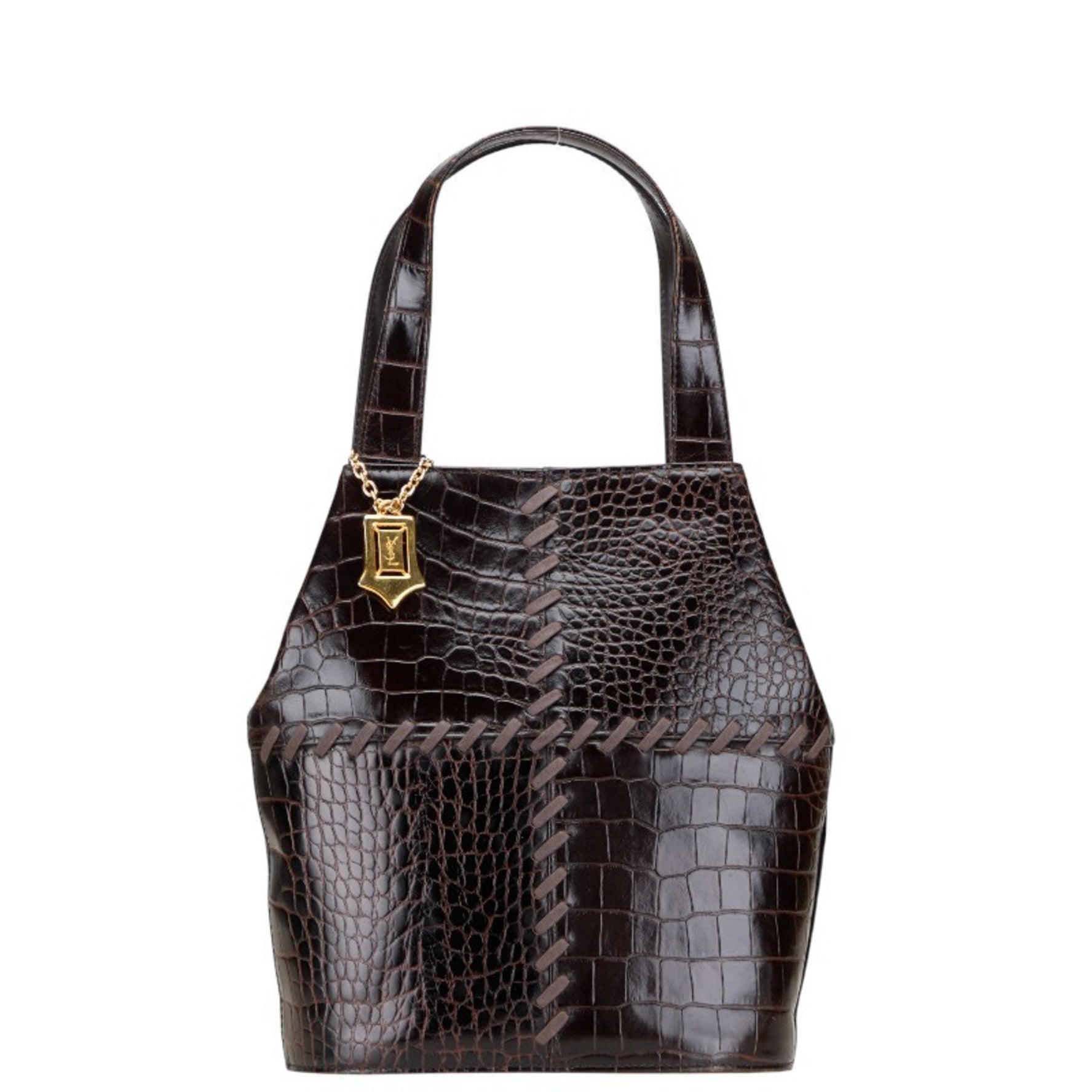 Saint Laurent Crocodile Embossed Handbag Leather SAINT LAURENT