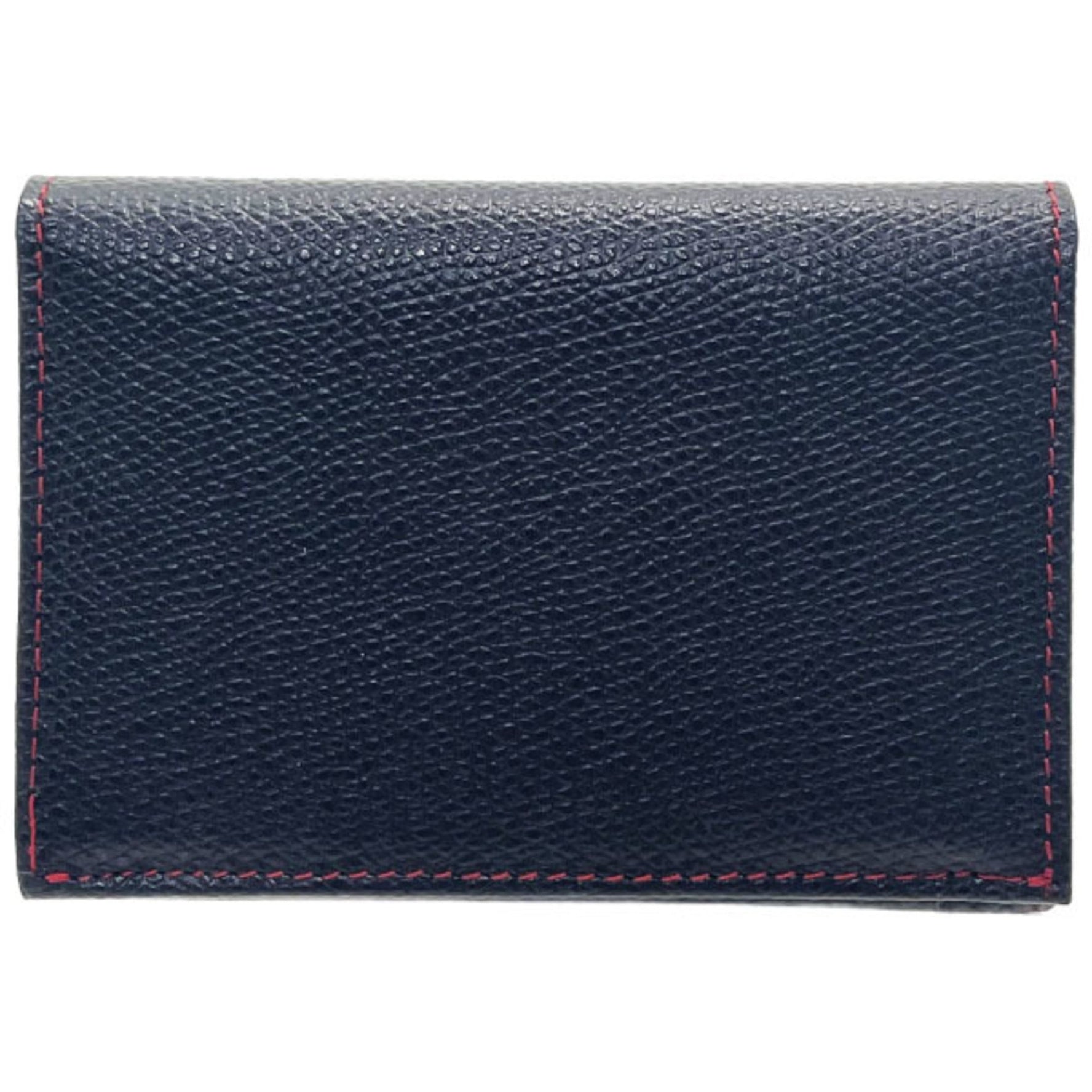 Celine Card Case Business Holder Leather Black Bi-fold IC ID Pass