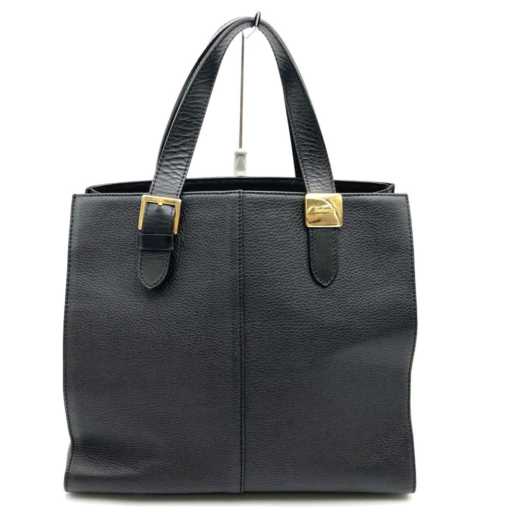 Burberrys Leather Tote Bag Handbag