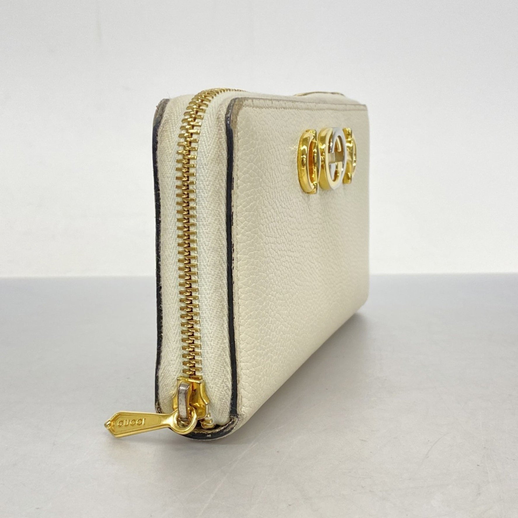 Gucci Zumi Long Wallet Leather Gold