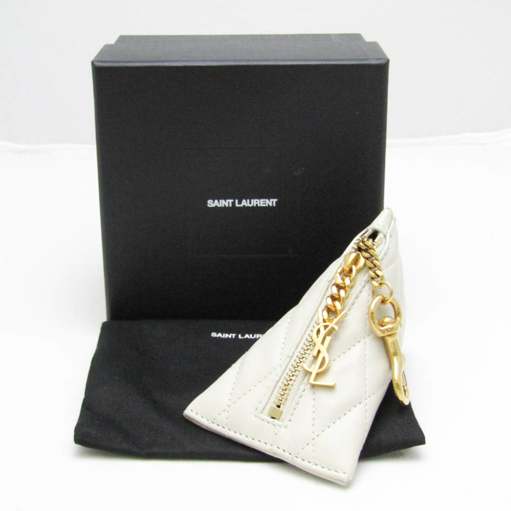 Saint Laurent Quilting Leather Coin Purse/coin Case