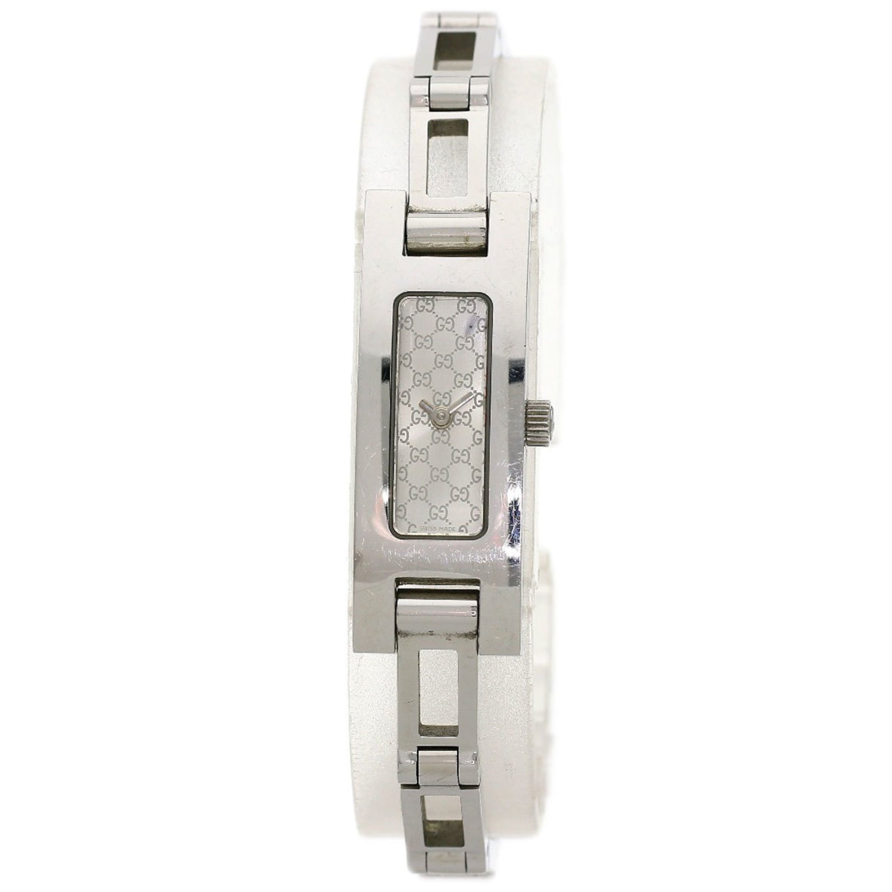 Gucci Square Face Watch Stainless Steel SS Ladies