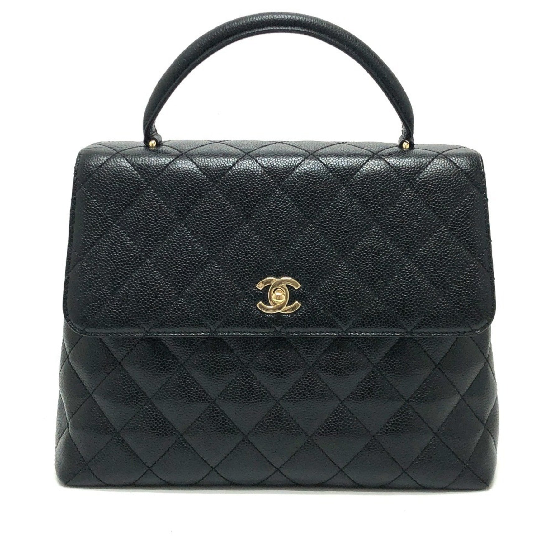 CHANEL Coco Mark CC Matelasse Quilted Tote Bag in Caviar Leather