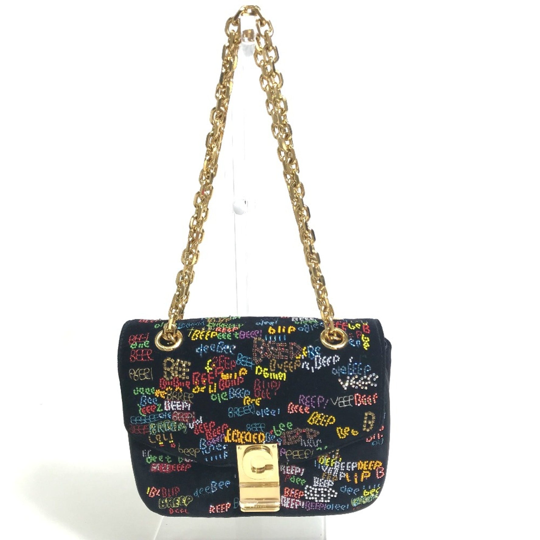 CELINE Small C Bag Chain Shoulder Bag x Multicolore