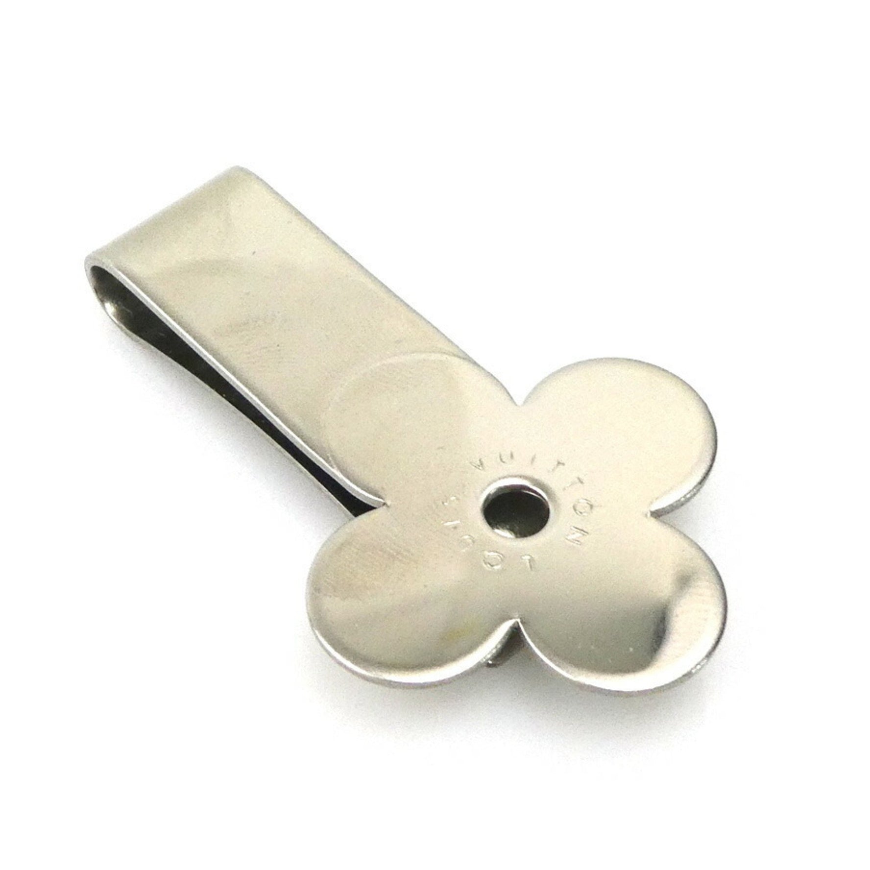 Louis Vuitton Money Clip Wallet Monogram Flower Metal