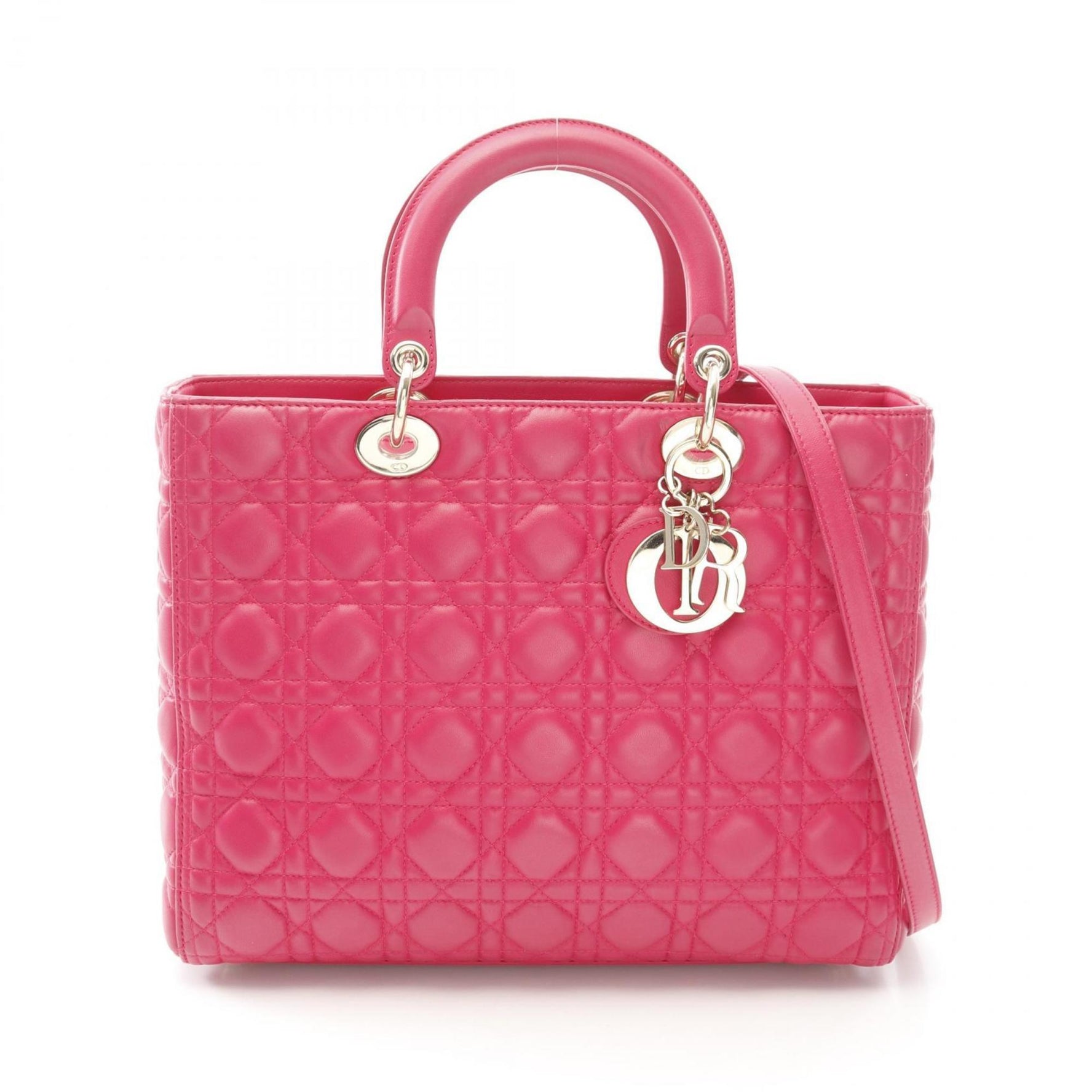 Christian Dior Dior Lady Large Cannage Handbag, Leather