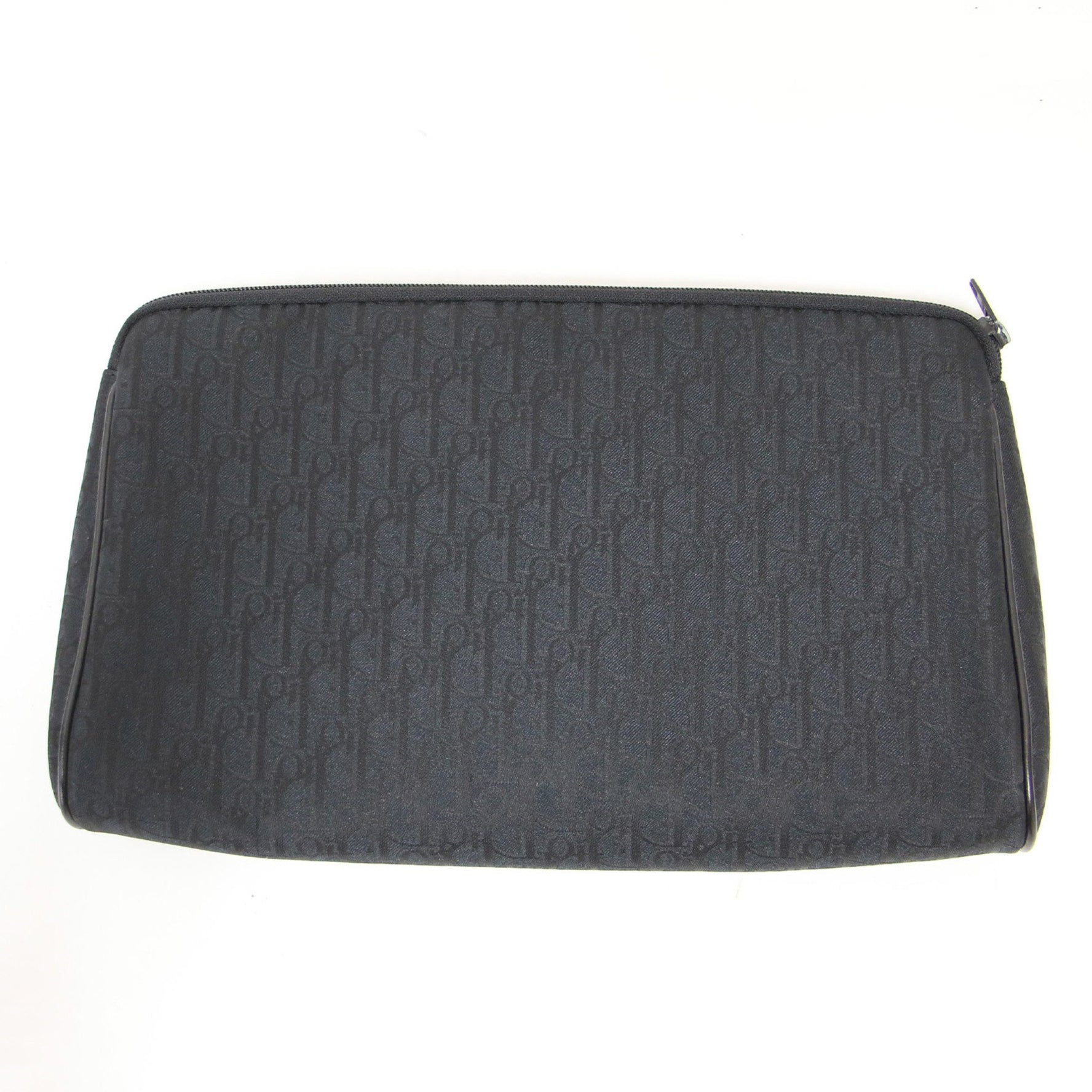 Christian Dior Monogram Pouch Clutch Bag in Nylon and Leather