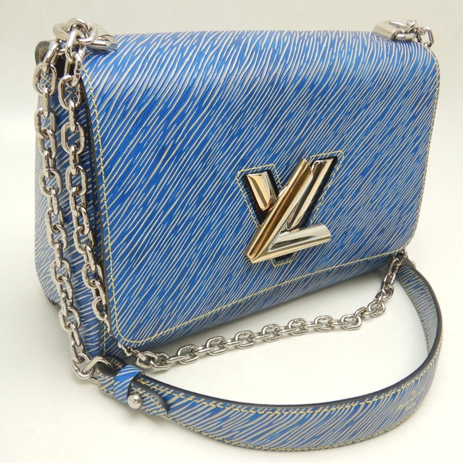 Louis Vuitton Epi Twist MM Shoulder Bag Leather Denim