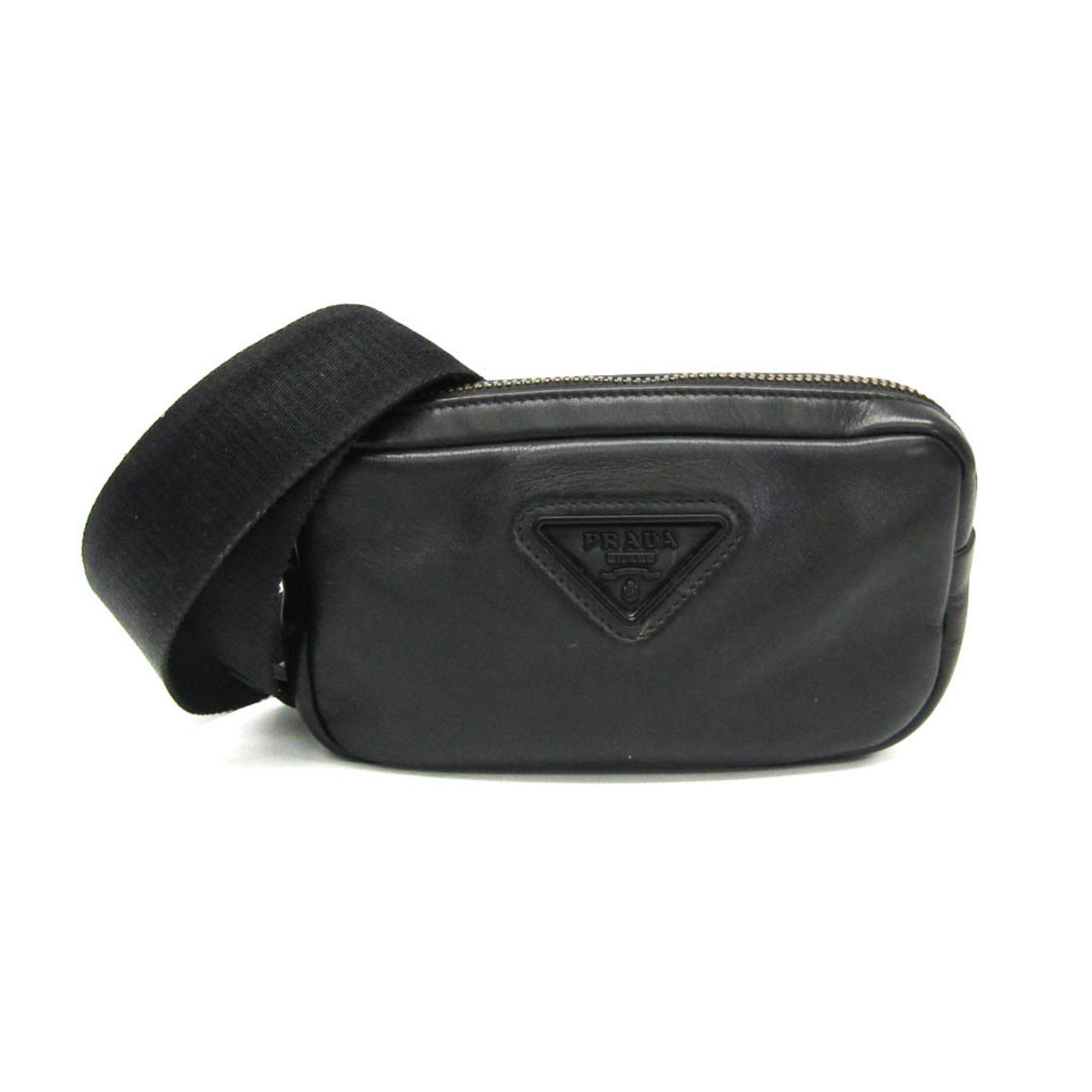 Prada Men,Women Leather Shoulder Bag