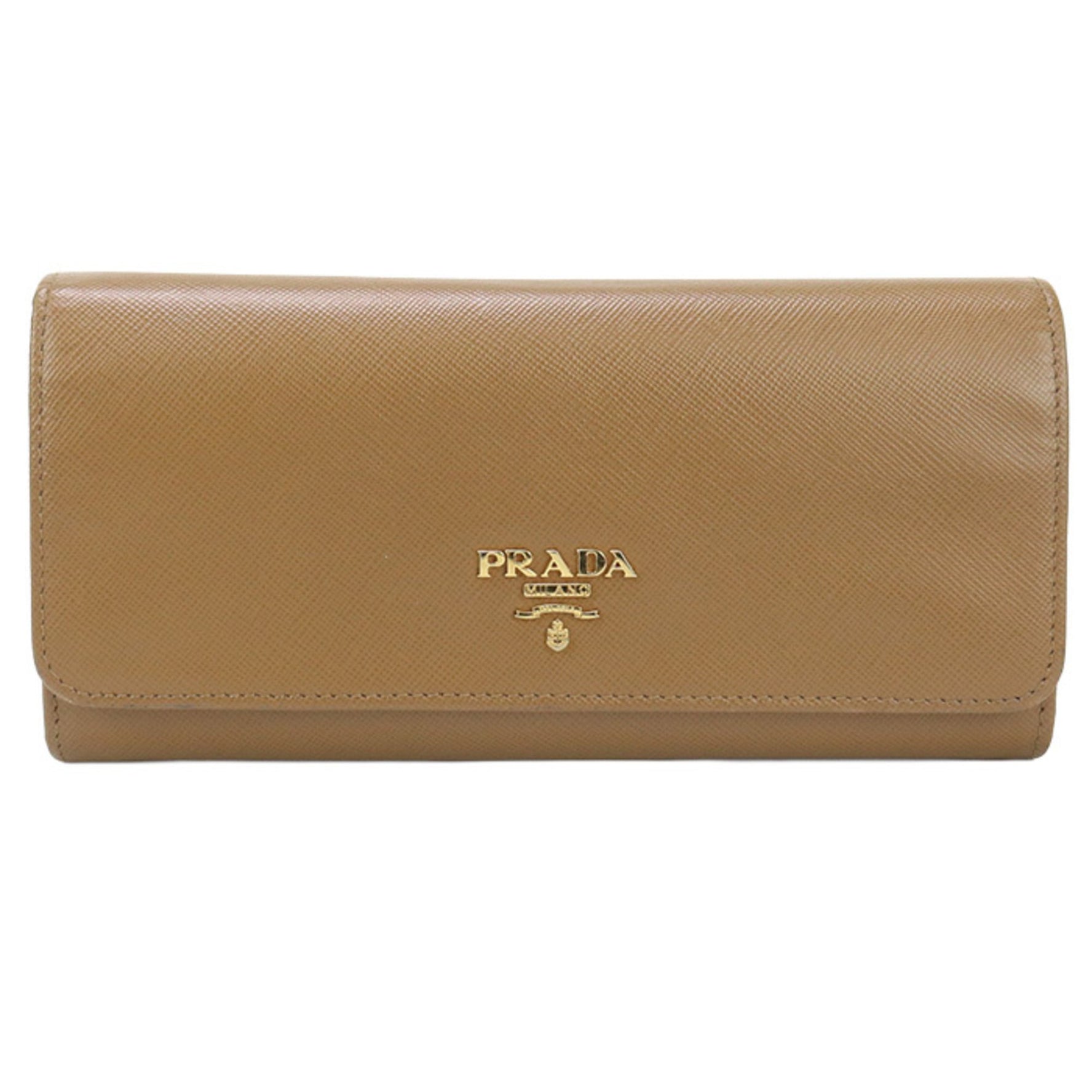 PRADA Saffiano Leather Long Wallet with Bi-Fold Coin Pocket, Model
