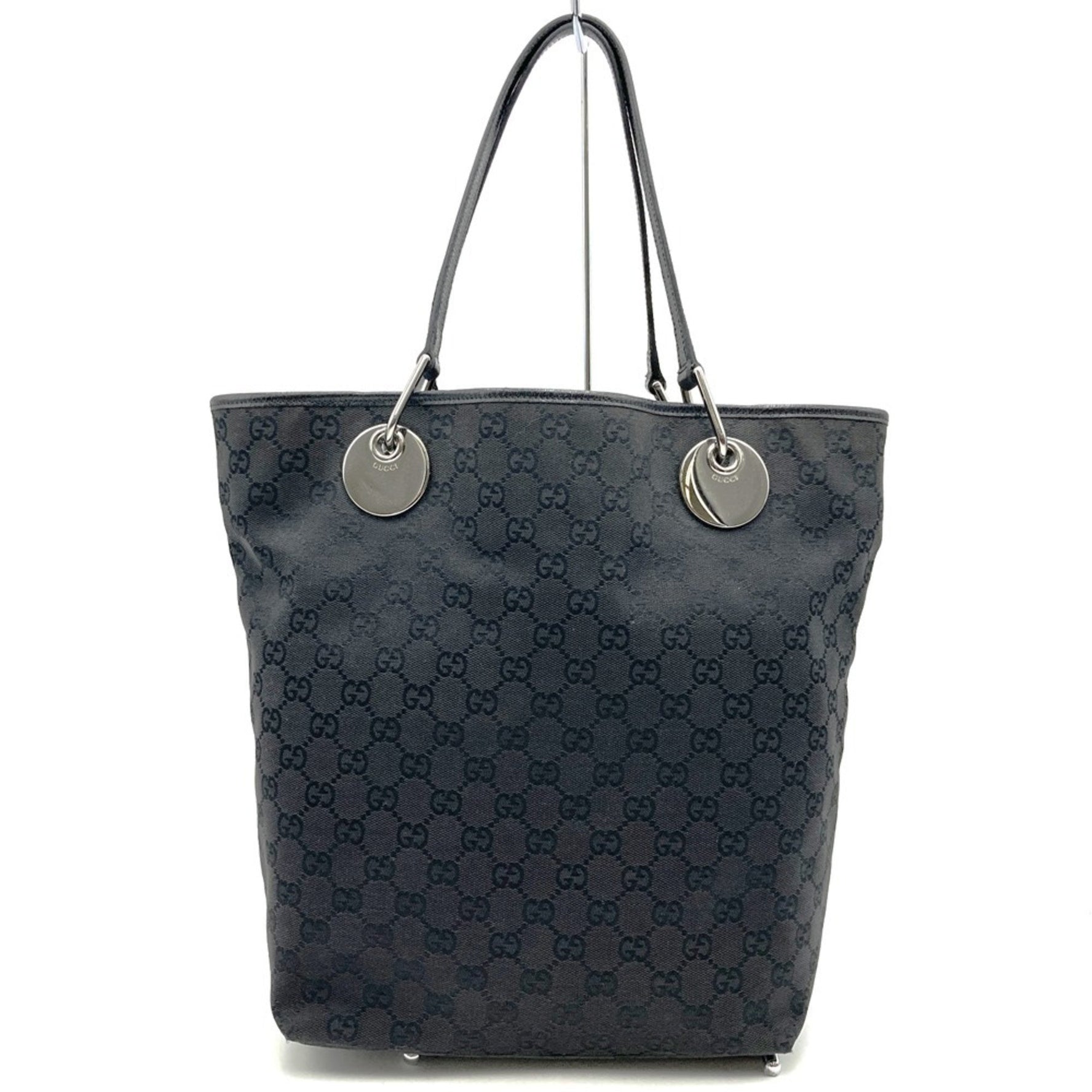 GUCCI Tote Bag GG Canvas Leather Men's